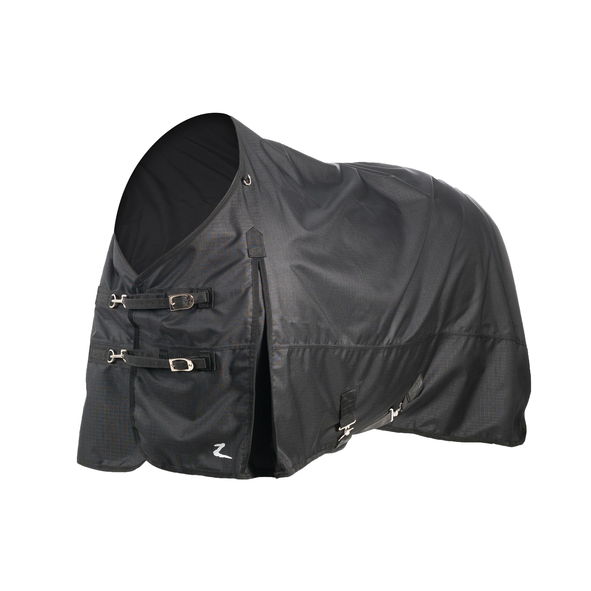 HORZE Nevada Heavy Weight 1200D Waterproof Horse Winter Turnout Blanket (400g Fill) - Black - 69 in