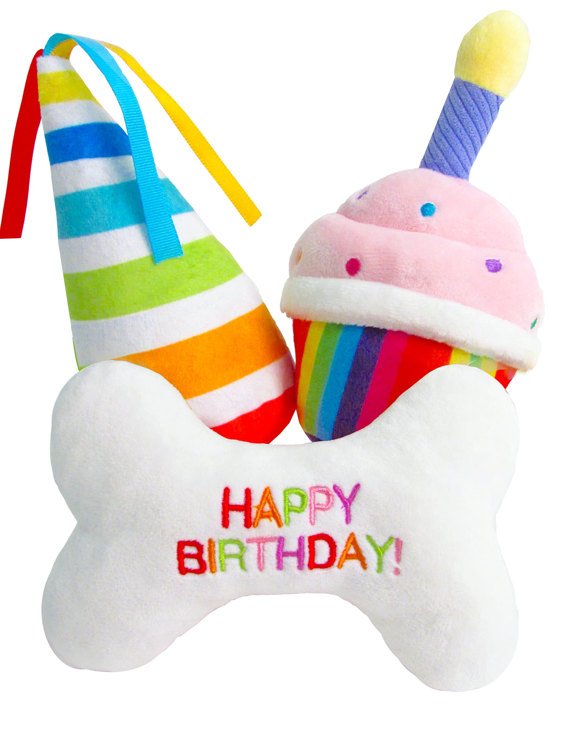 Tonbo Cute Fun Plush Dog Toys (Birthday Party Combo)