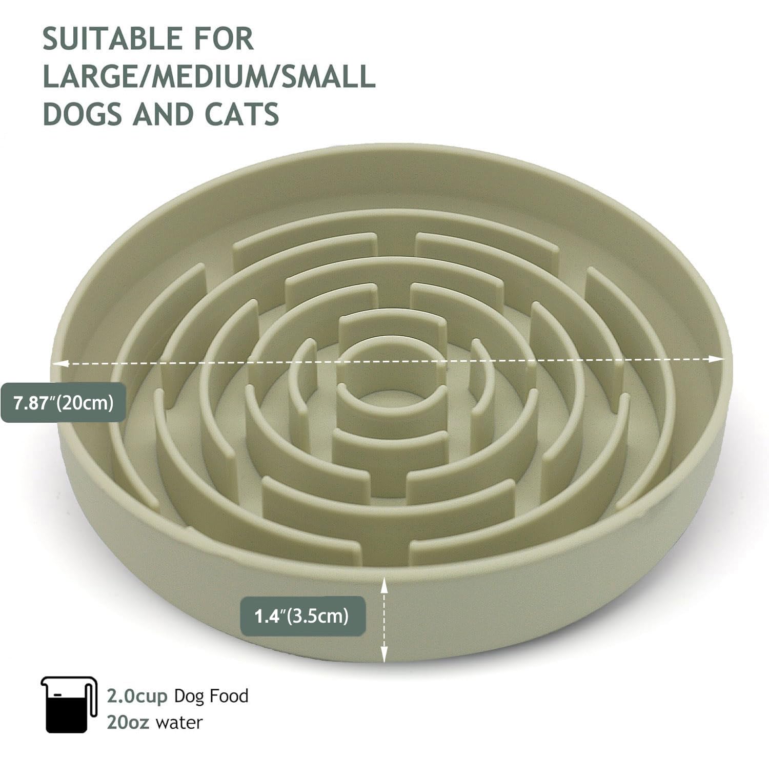 Slow Feeder Dog Bowls, Puzzle Silicone Dog Feeding Bowls For Dogs & Cats, Slow Feeder Non-Slip With Suction Cups, Anti-Choking,