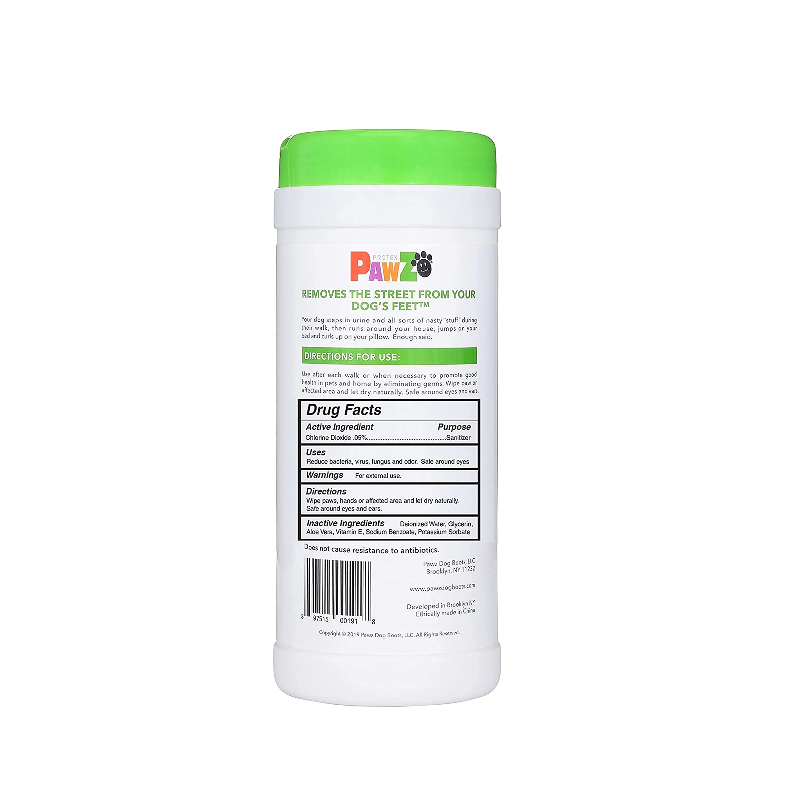 Protex Pawz Sanipaw And Odor Eliminating Paw Wipes(60 Wipes)