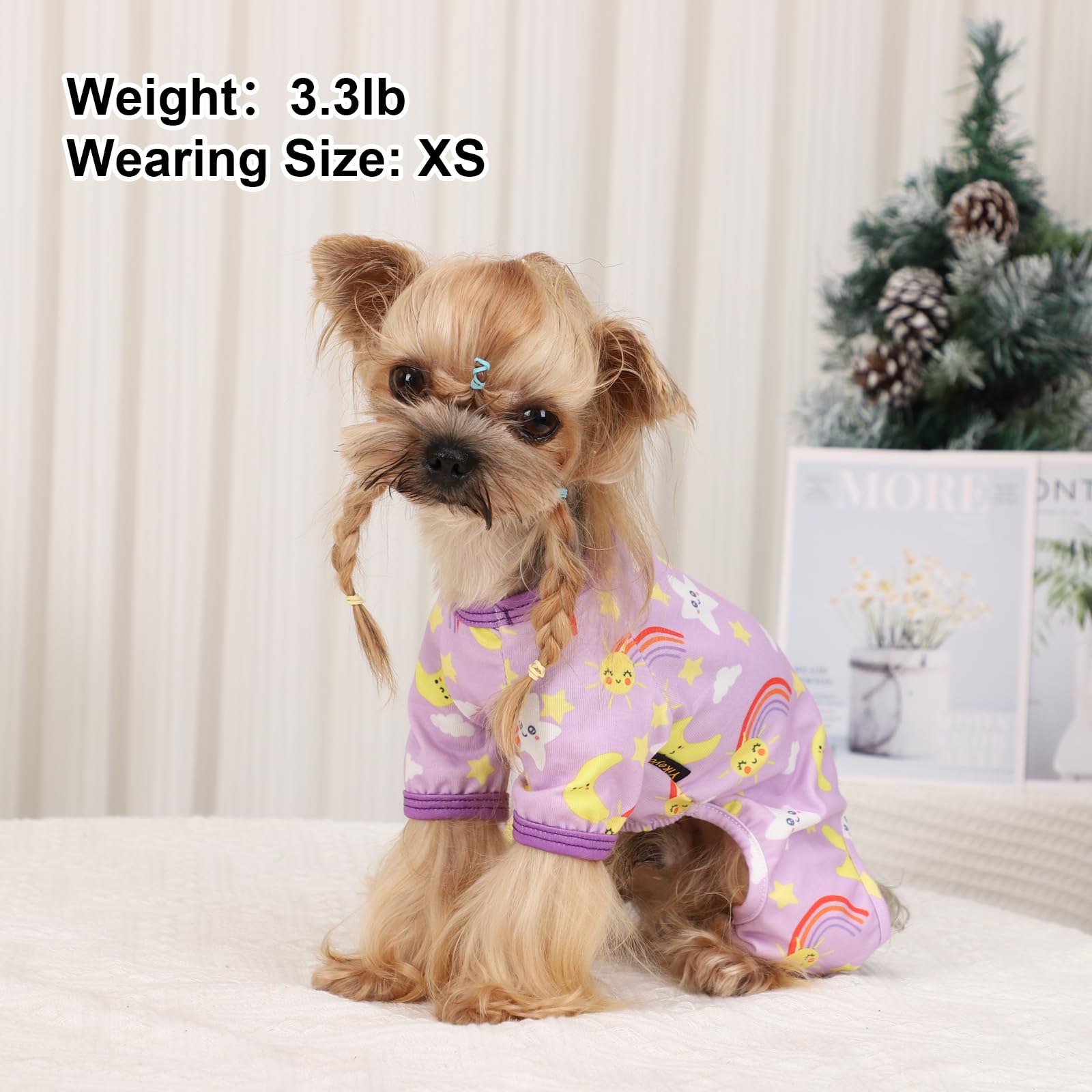 Dog Pajamas Pjs Spring Summer Dog Clothes for Small Dogs Girl - Boy - Small Size Dogs, Soft Stretchy Puppy Clothes Doggie Onesie