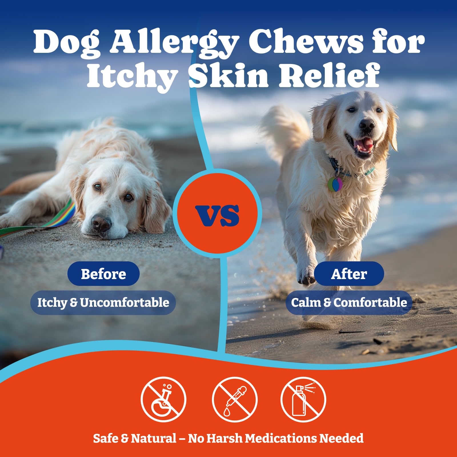YoYoBay Dog Allergy Relief Chews - 180 Soft Chews, Turkey & Pumpkin Flavor - Immune Support & Itch Relief with Colostrum, Astrag