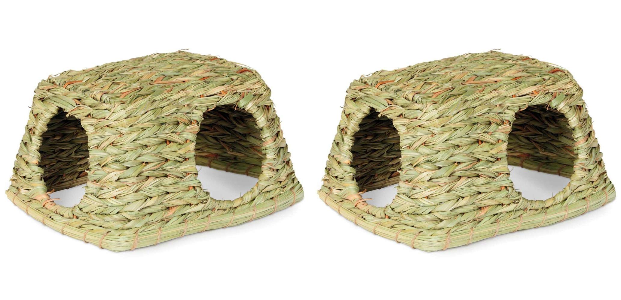 Prevue Pet Products 2 Pack Of Grass Huts, Medium, For Chinchillas And Guinea Pigs