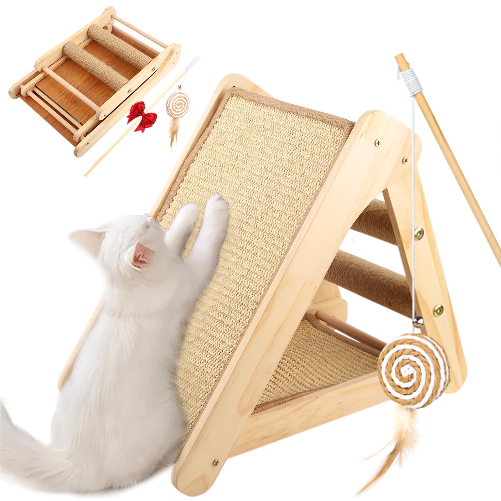 Blugun Cat Scratching Post Cat Scratching Board Cats Scratch Pad Kitten Scratcher Ramp Sisal Scratcher Posts For Indoor Cats Adu