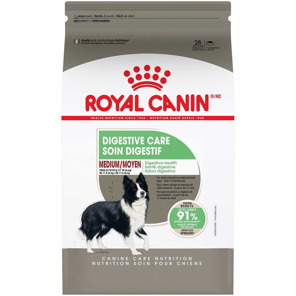 Royal Canin Medium Digestive Care Dry Dog Food, 17 Lb Bag