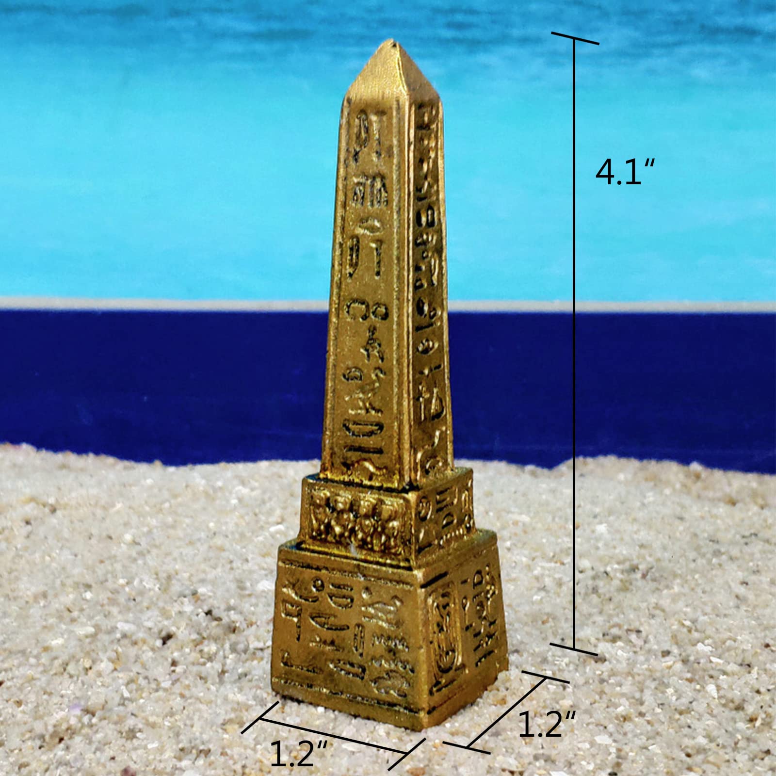 Kocris Casa Obelisk of Ancient Egypt Aquarium Fish Tank Terrarium Decorations Terrarium Reptile Turtle Lizard Spider Tanks Egypt