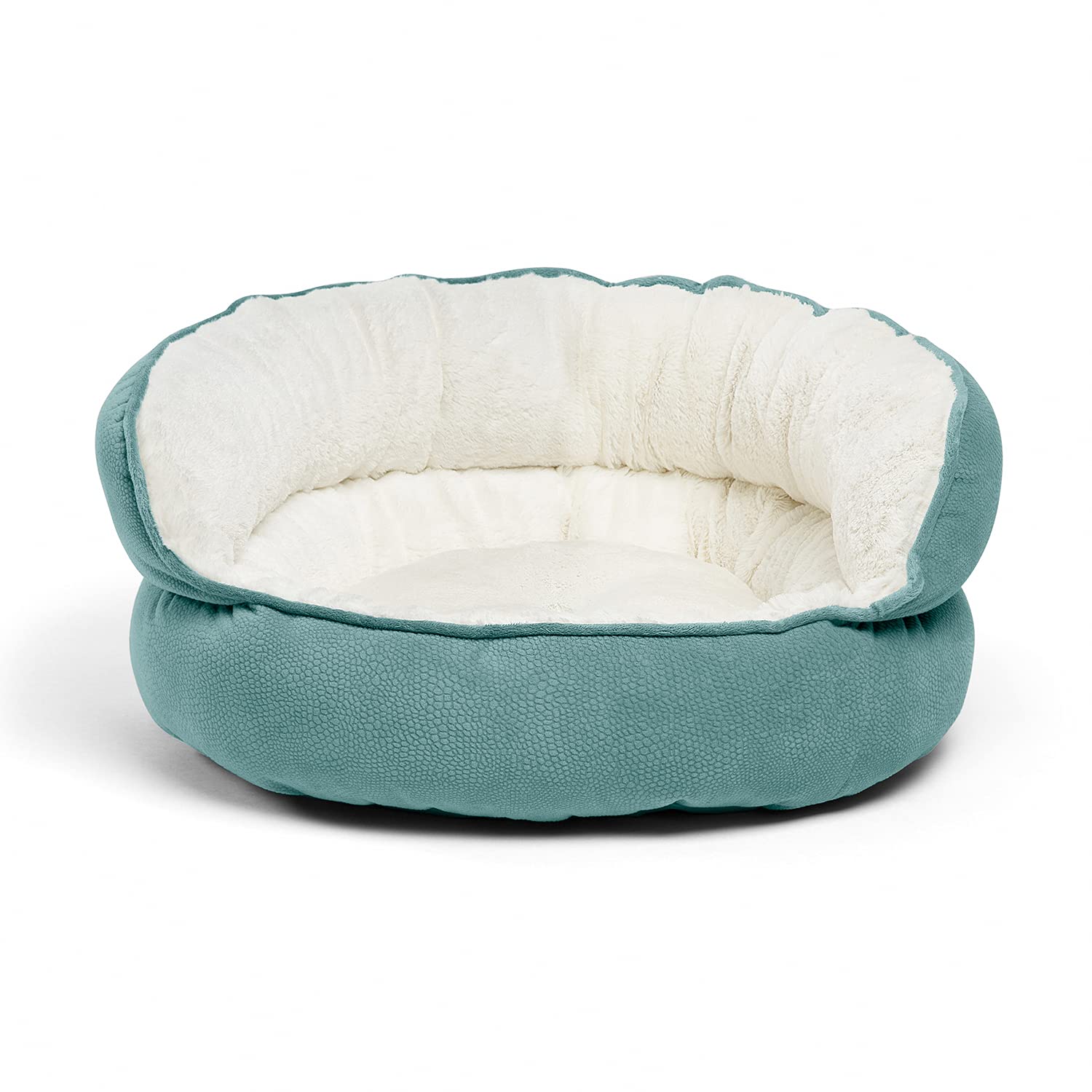 Best Friends By Sheri Throne High Bolster Orthopedic Relief Cat And Dog Bed In Mini Tide Pool