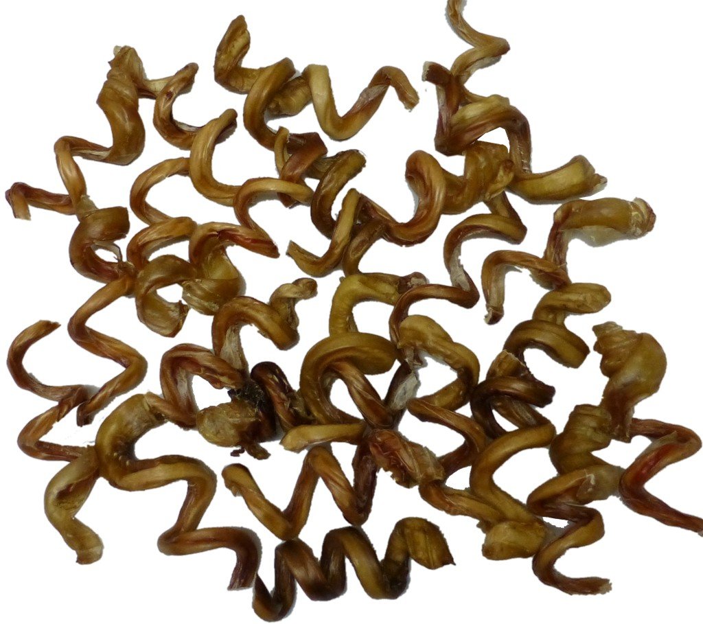 HDP Dental Floss Curly 4-6 Bully Sticks Made in USA Odor Free Size:Pack of 25