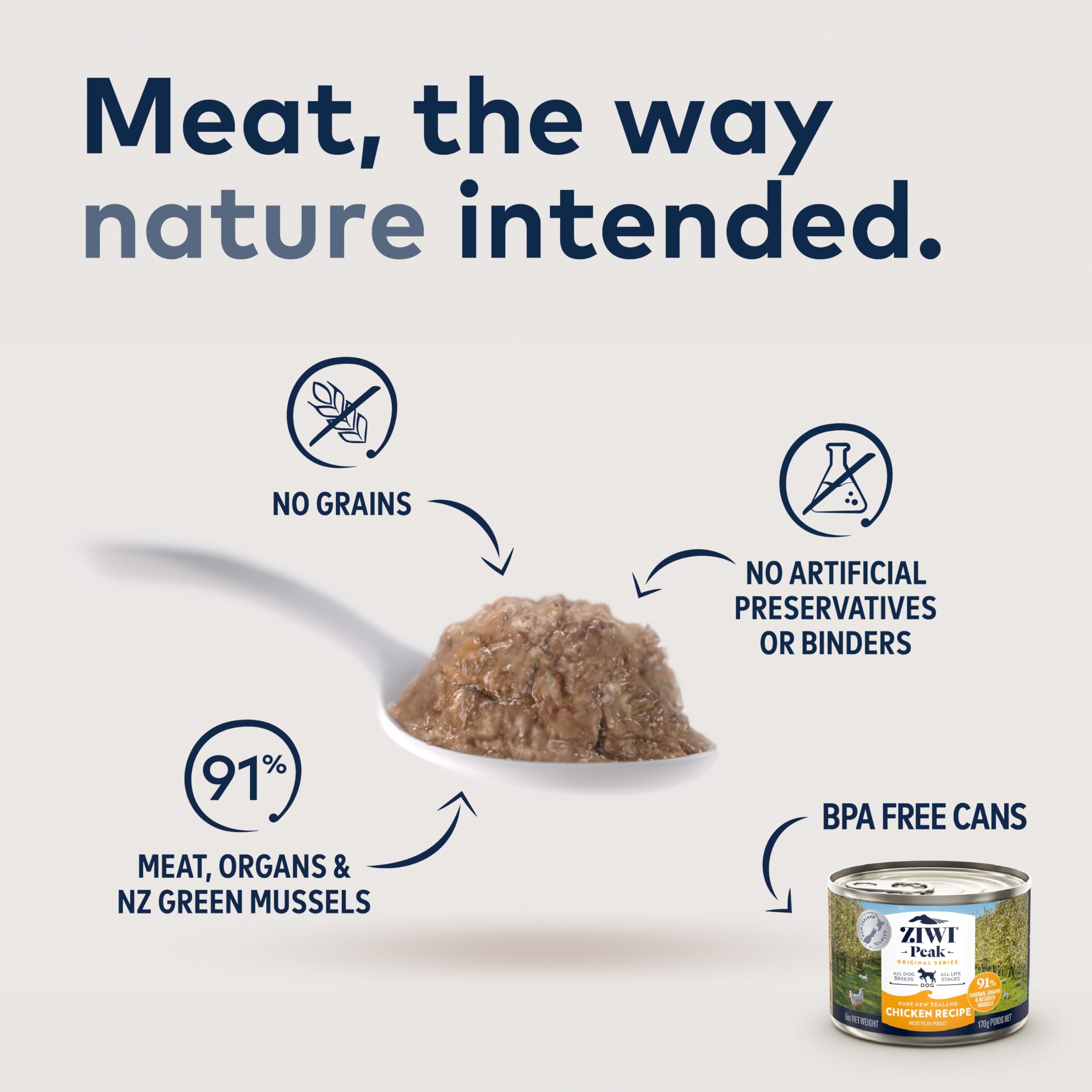 ZIWI Peak Canned Wet Dog Food - All Natural, High Protein, Grain Free, Limited Ingredient, with Superfoods (Chicken, Case of 12,