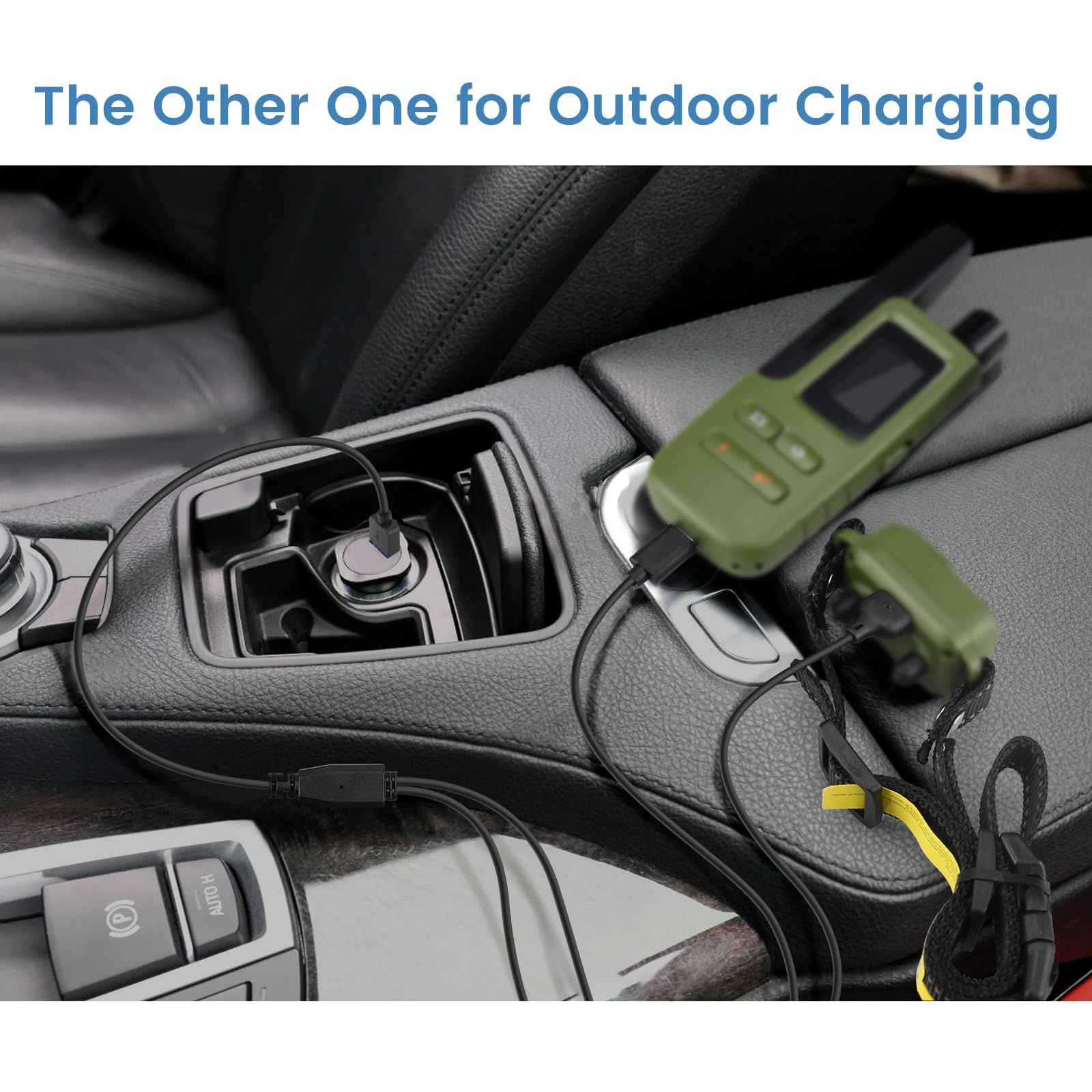 YEAOI 2-Pack Dog Shock Collar Charger Cord - 3ft Magnetic & USB C Cable, Black