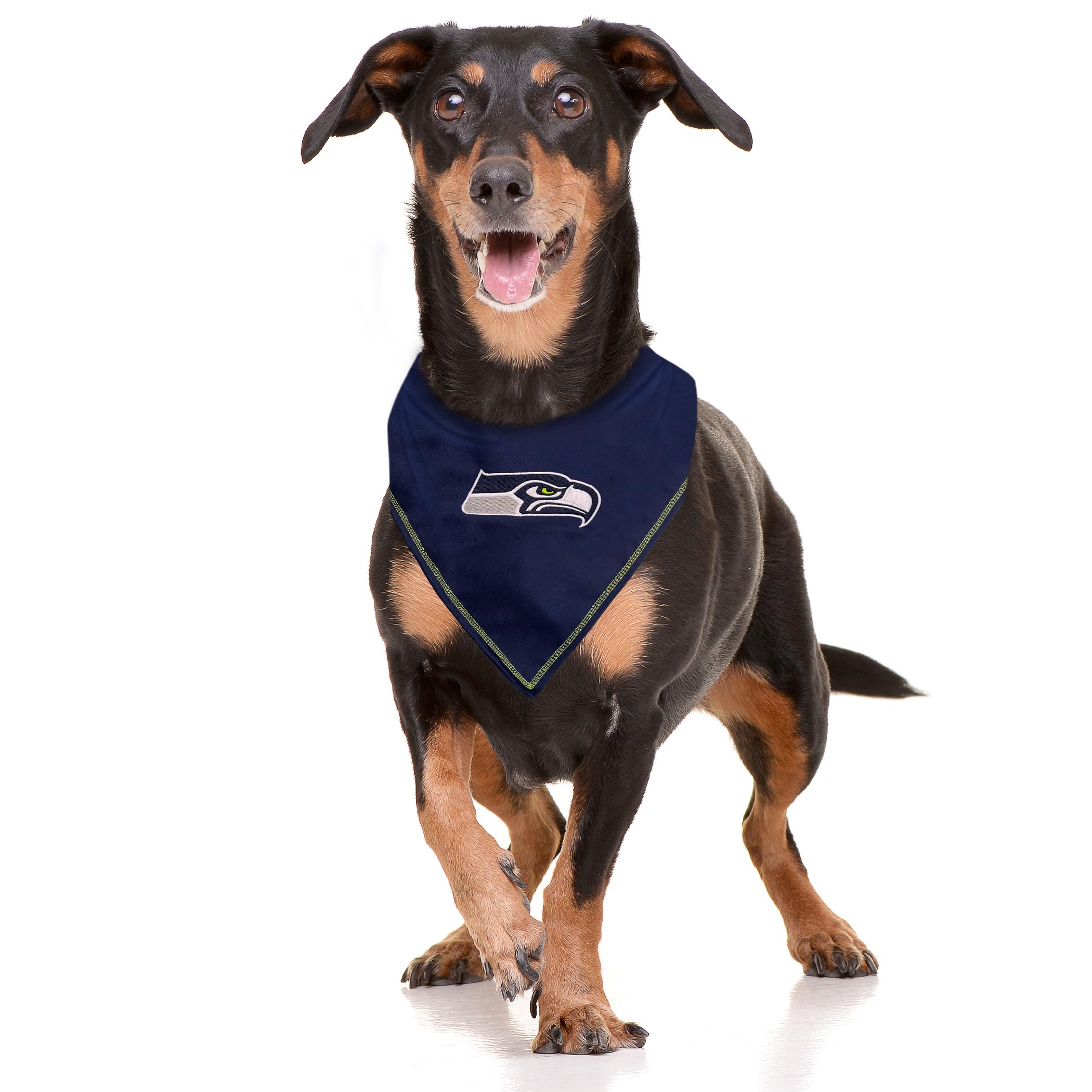 Nfl Seattle Seahawks Tie Bandana, Large/X-Large. Dog Bandana Scarf Bib For Pet Cat Dog. The Ultimate Game-Day, Party Bandana