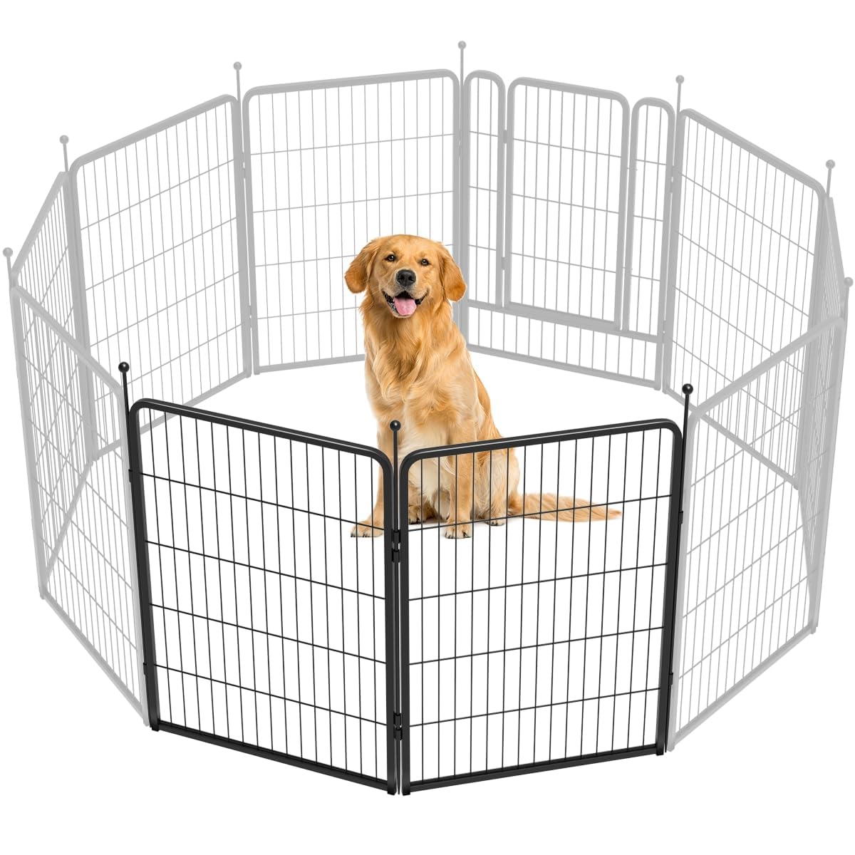 Fxw Rollick Dog Playpen For Yard, Rv Camping, 40 Inch 2 Panels For Medium And Large Dogspatented