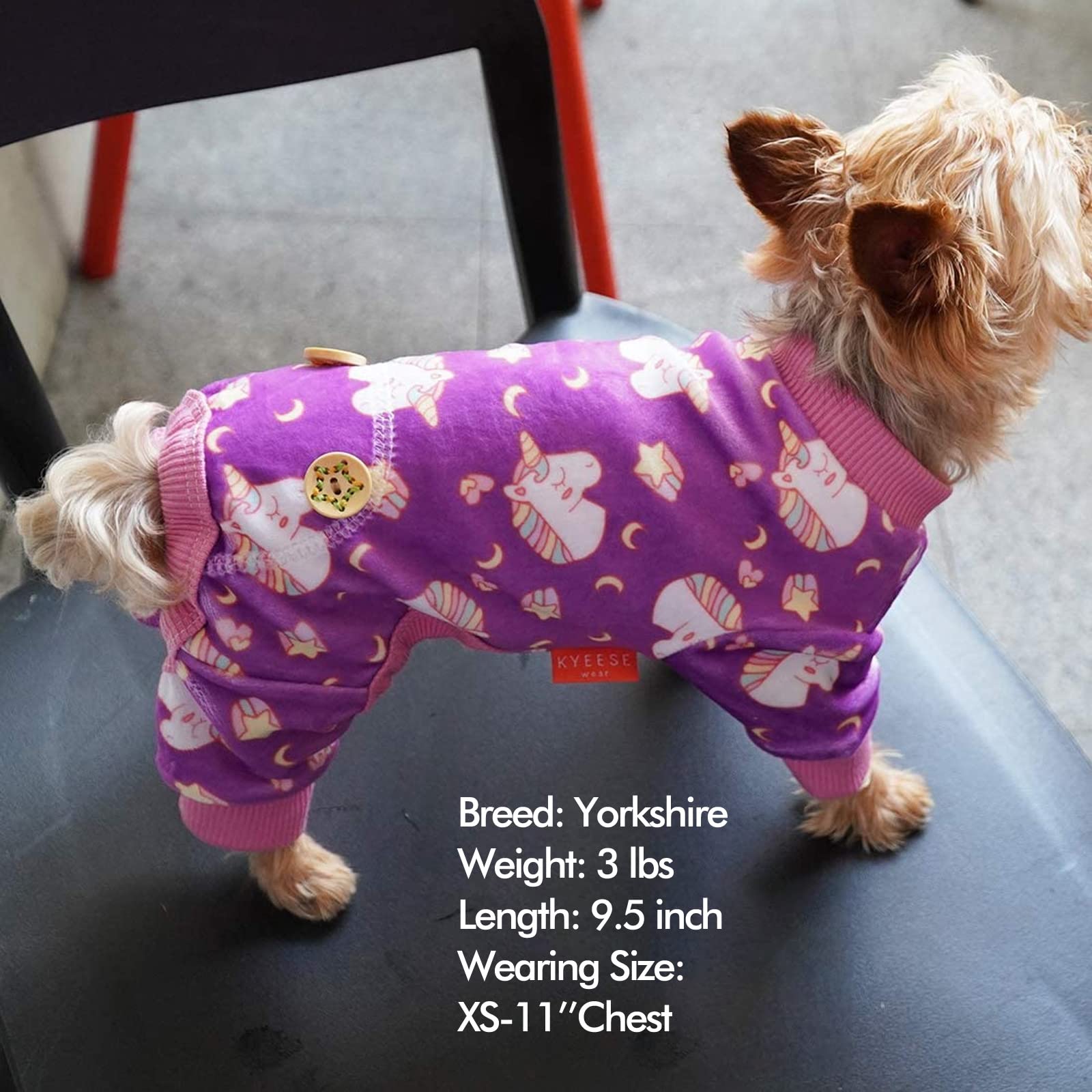 Kyeese Dog Pajamas For Medium Dogs Unicorn Soft Material Stretchable Dogs Pajamas Onesie Dog Clothes