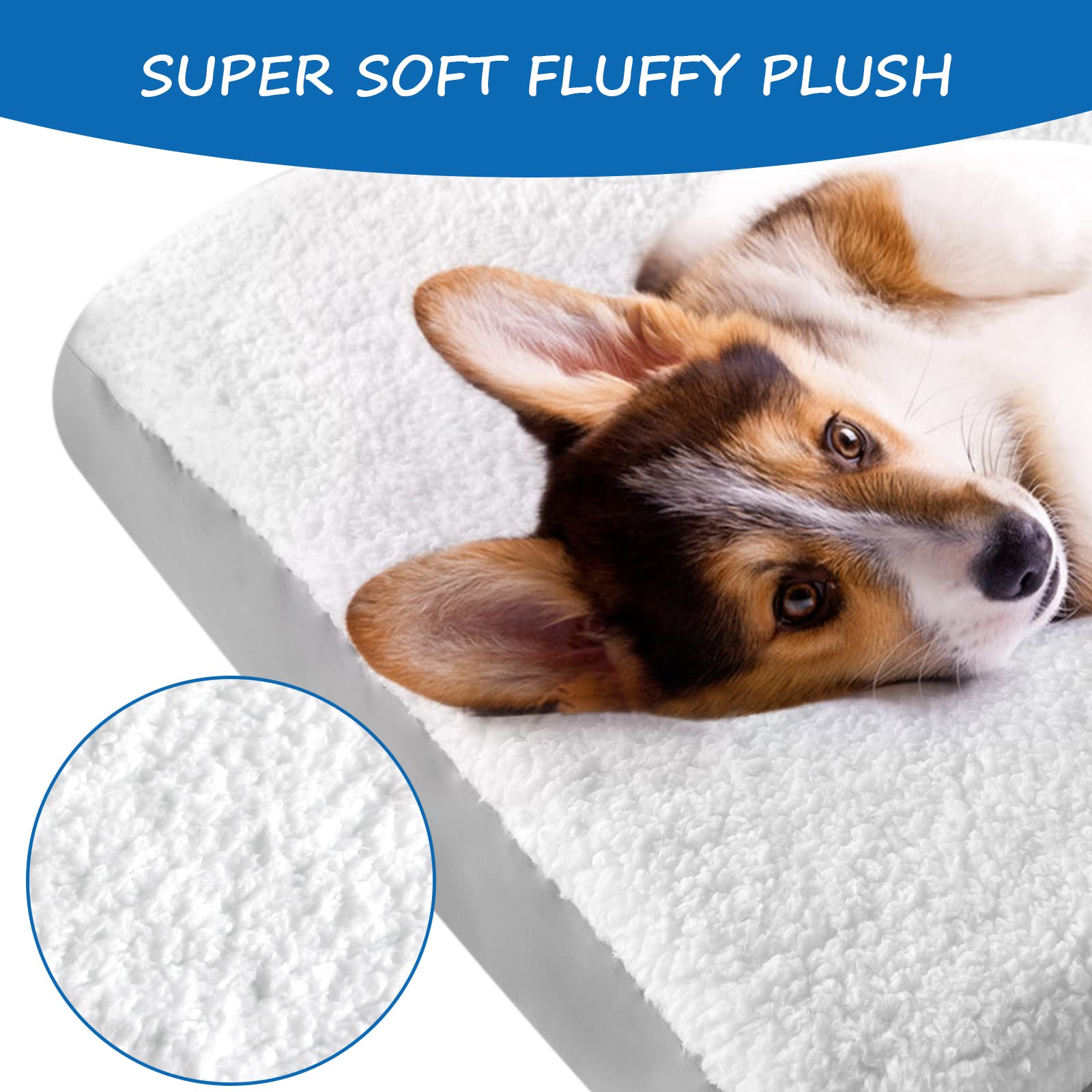 Dog Bed Covers Replacement Washable (Cover Only), Waterproof Warm Dog Mattress Cover Plush Dog Bed Cover-Easy To Remove, Plush Dog Pillow Cover, Soft And Comfortable Puppy Pet Bed Cover