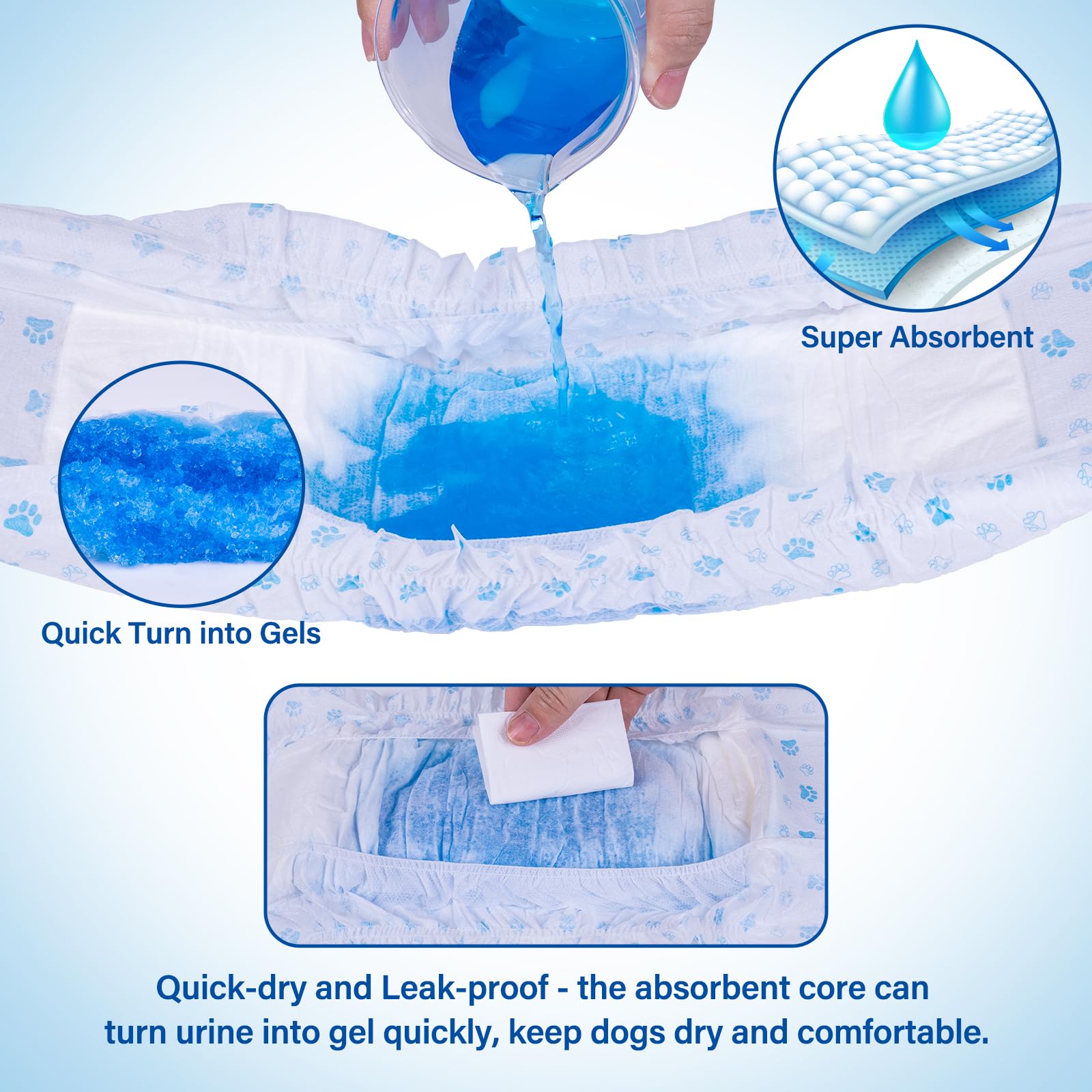 Pet Soft Disposable Male Wrap Dog Diaper,12Pcs,Xs