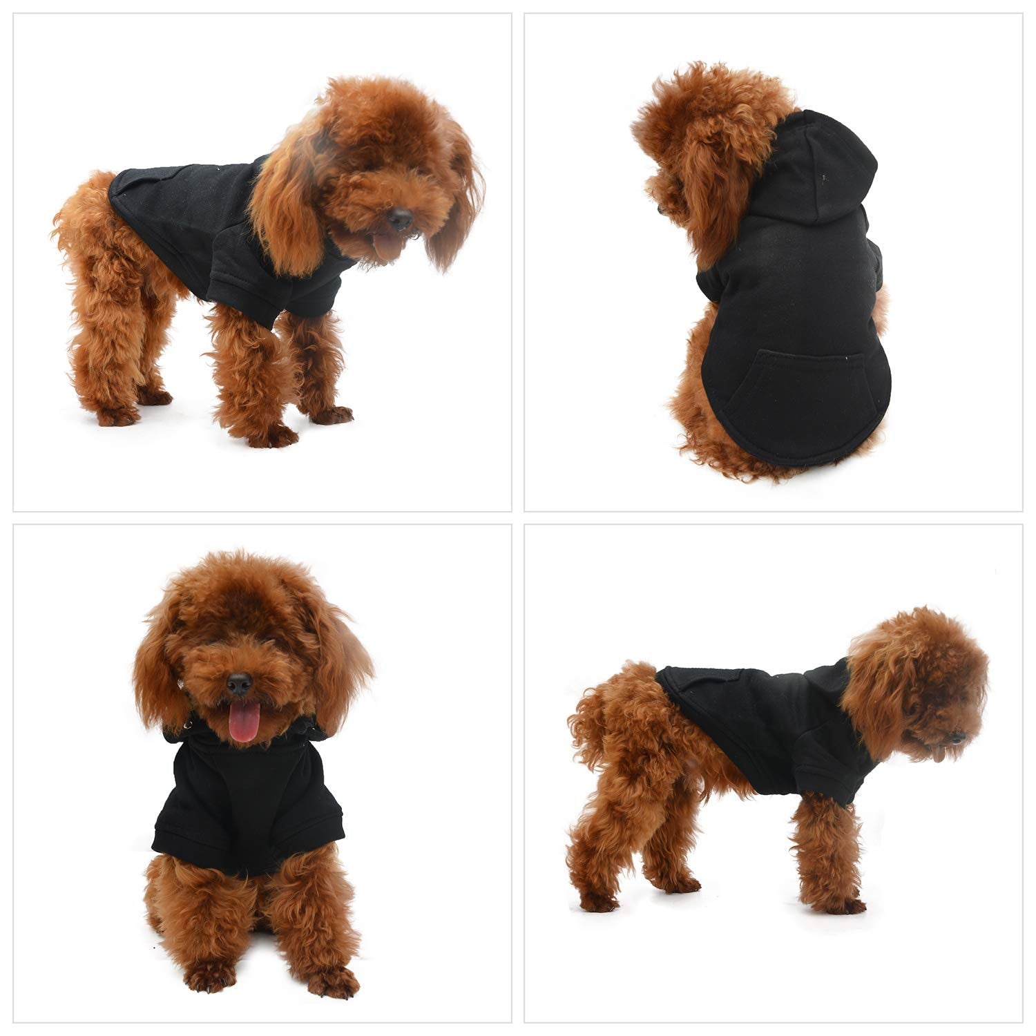 Lovelonglong Pet Clothing Clothes Dog Coat Hoodies Winter Autumn Sweatshirt For Small Middle Large Size Dogs 11 Colors 100% Cotton 2018 New (S, Sky-Blue)