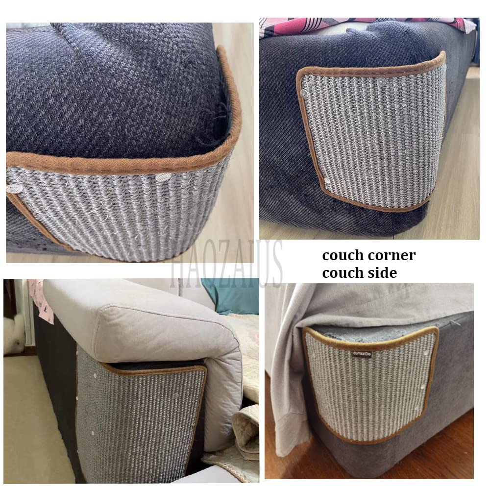 2Pcs Cat Scratcher Mat Sofa Protector Natural Sisal Cat Scratching Mat Cat Scratch Couch Cover Grinding Claws Couch Guard Pad (1