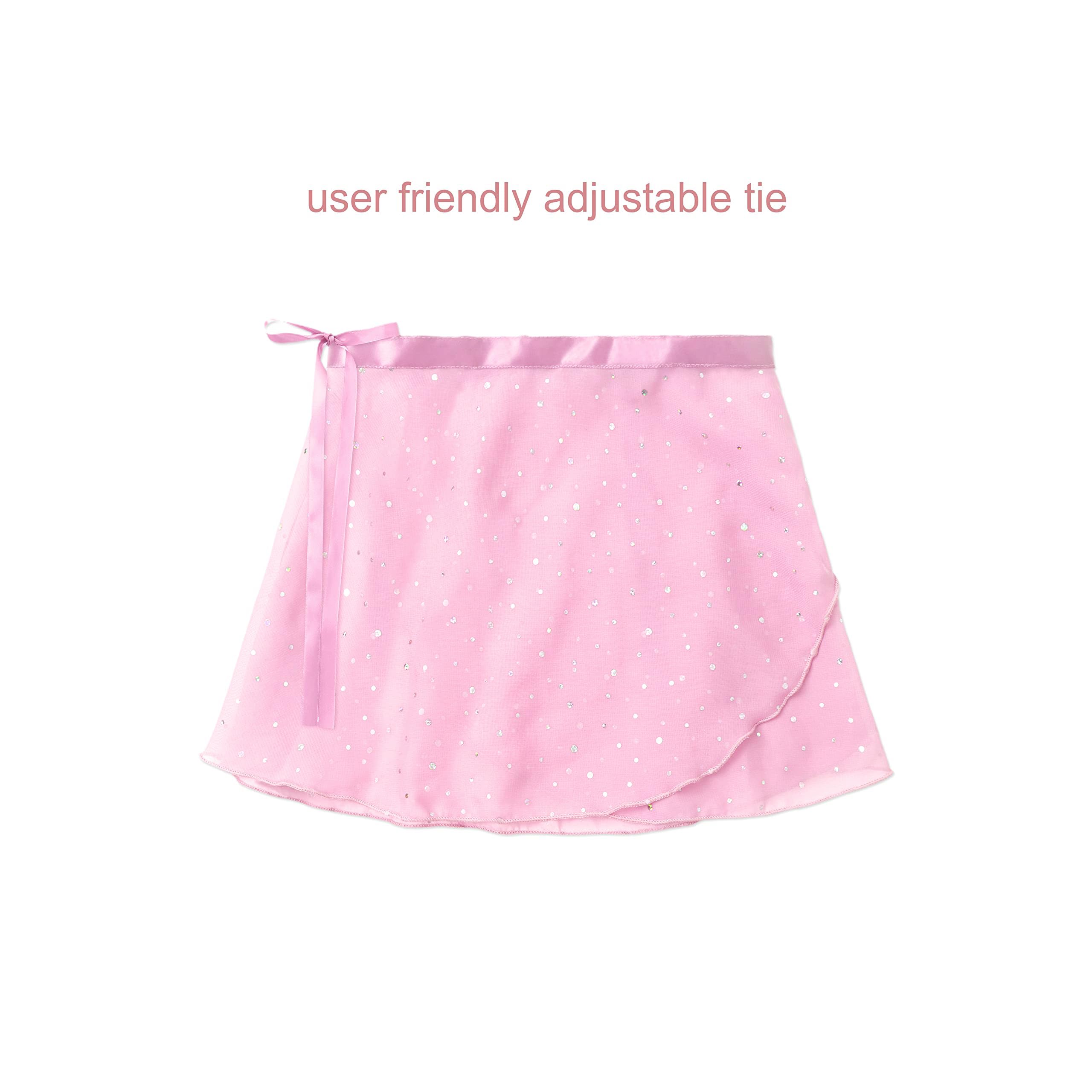 Eqsjiu Pink Ballet Leotards For Girls 5T Size 6 6-7 Years Old 5-6X Skirted Leotards With Skirts Ruffle Sleeve Dance Leotards For
