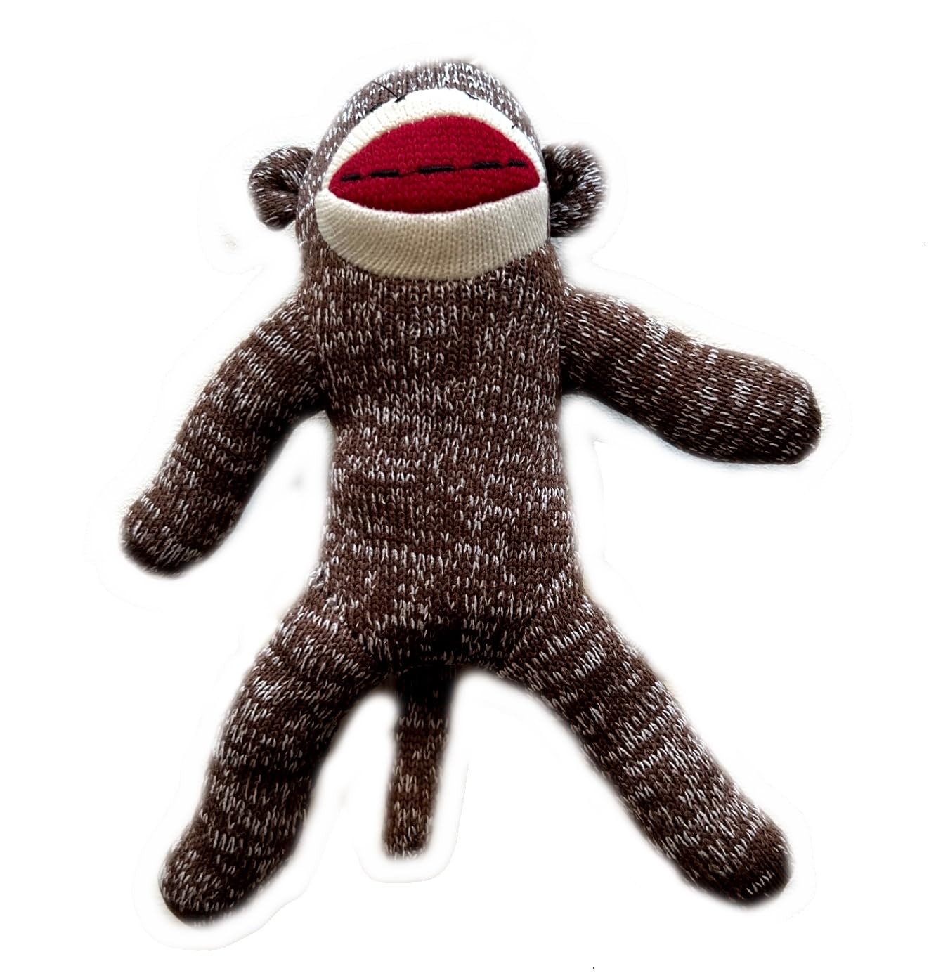 Vibrant Life Playful Buddy Sock Monkey Squeaky Dog Toy For Small To Medium Size Dogs, Colors May Vary, Washable