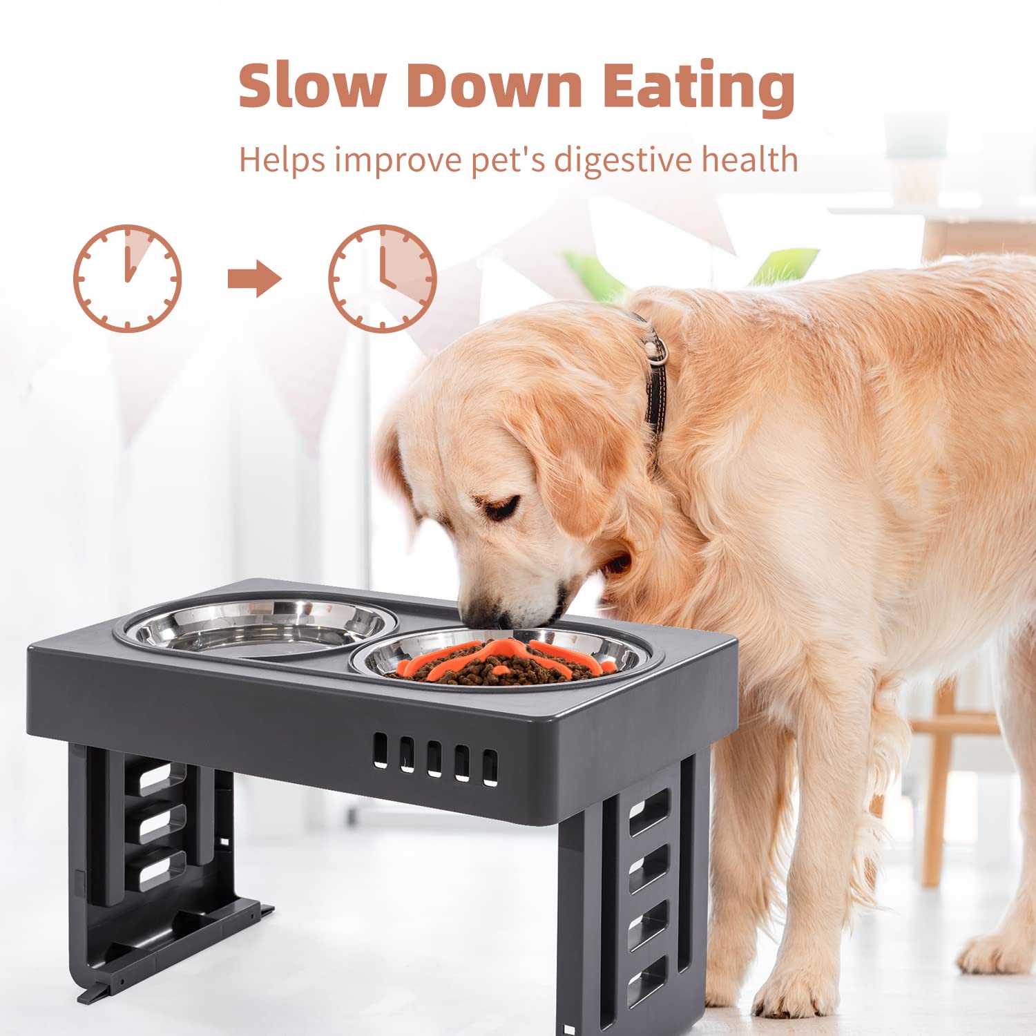 Jaoul Slow Feeder Dog Bowls Insert, Puzzle Slow Feeder With Octopus Suction Cups For Small Medium Large Size Dog Bowls (Medium(4