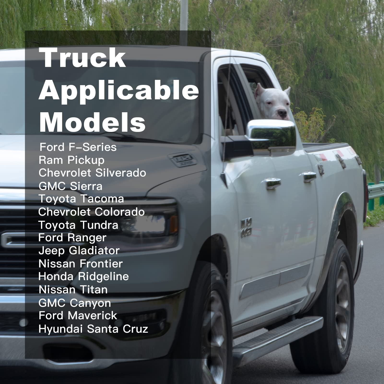 Dog Car Seat Cover For Back Seat, Waterproof Pet Bench Seat Covers For Trucks Ford F-Series/Chevrolet Silverado/Ram/Gmc Sierra 6