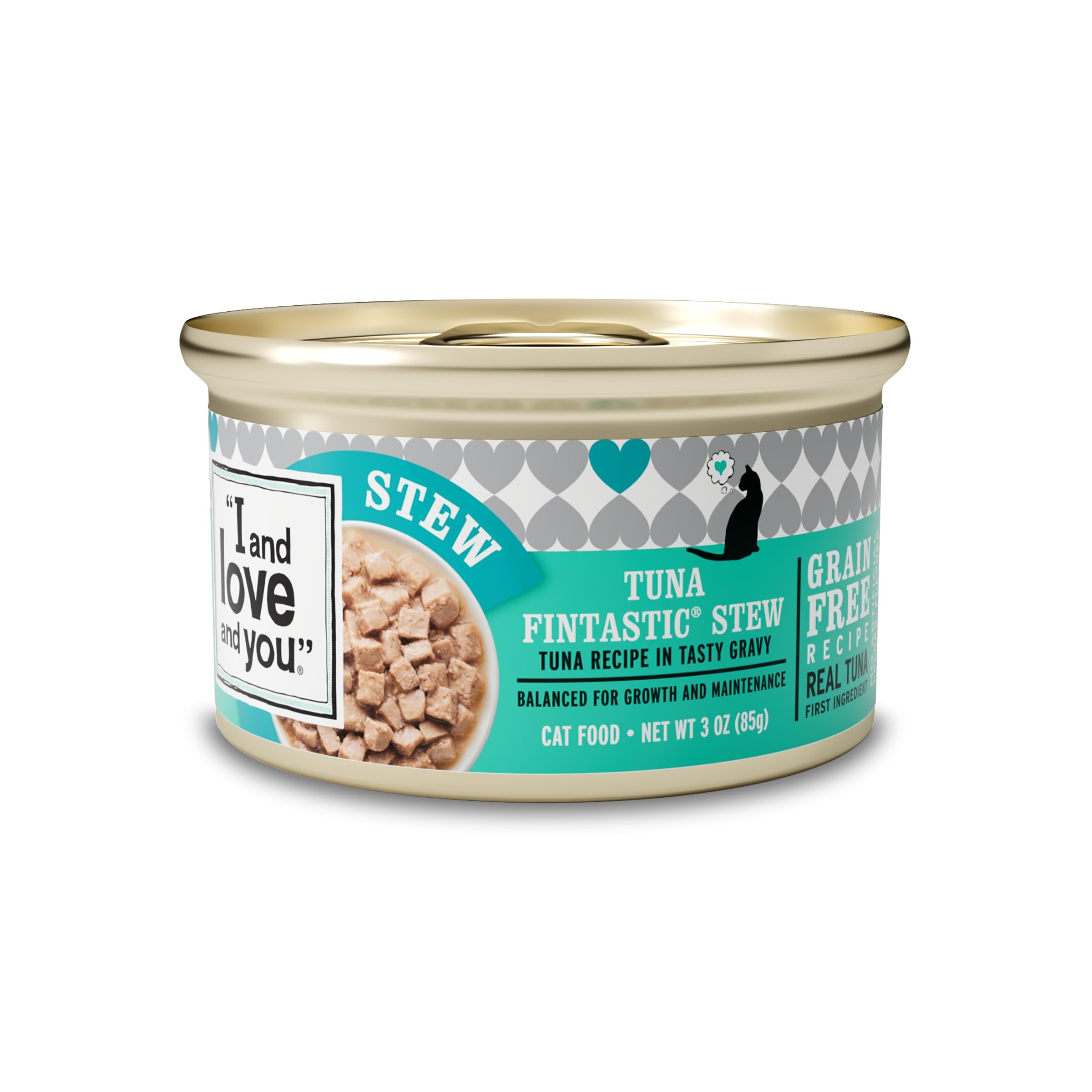 I and love and you Wet Cat Food - Tuna Fintastic Stew - Tuna Recipe, Grain Free, Filler Free, 3oz Pack of 24 Cans