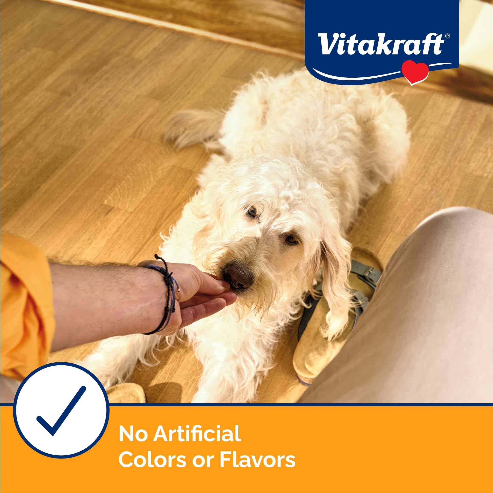 Vitakraft Treaties Dog Chew Sticks - Treats Made with 90% Chicken - Soft Jerky Treats - Dog Chews No Rawhide, 56-Sticks