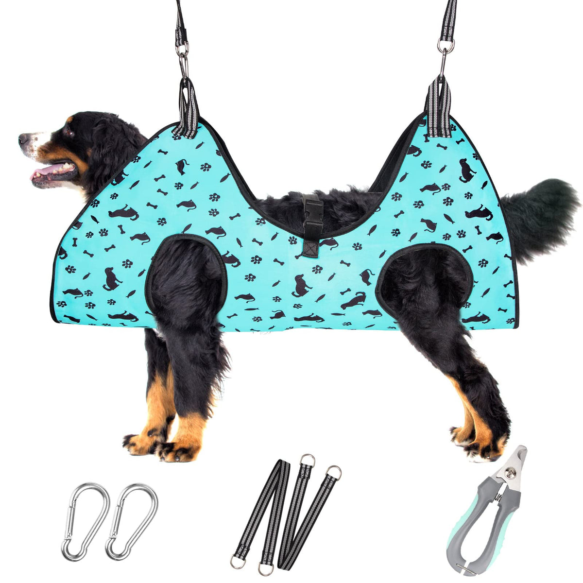 Ateson Dog Grooming Hammock - Pet Harness For Grooming Nail Trimming (Xxl 120Lb), Dog Sling For Nail Clipping, Dog Hanging Holder For Cutting Nail With Nail Clippers