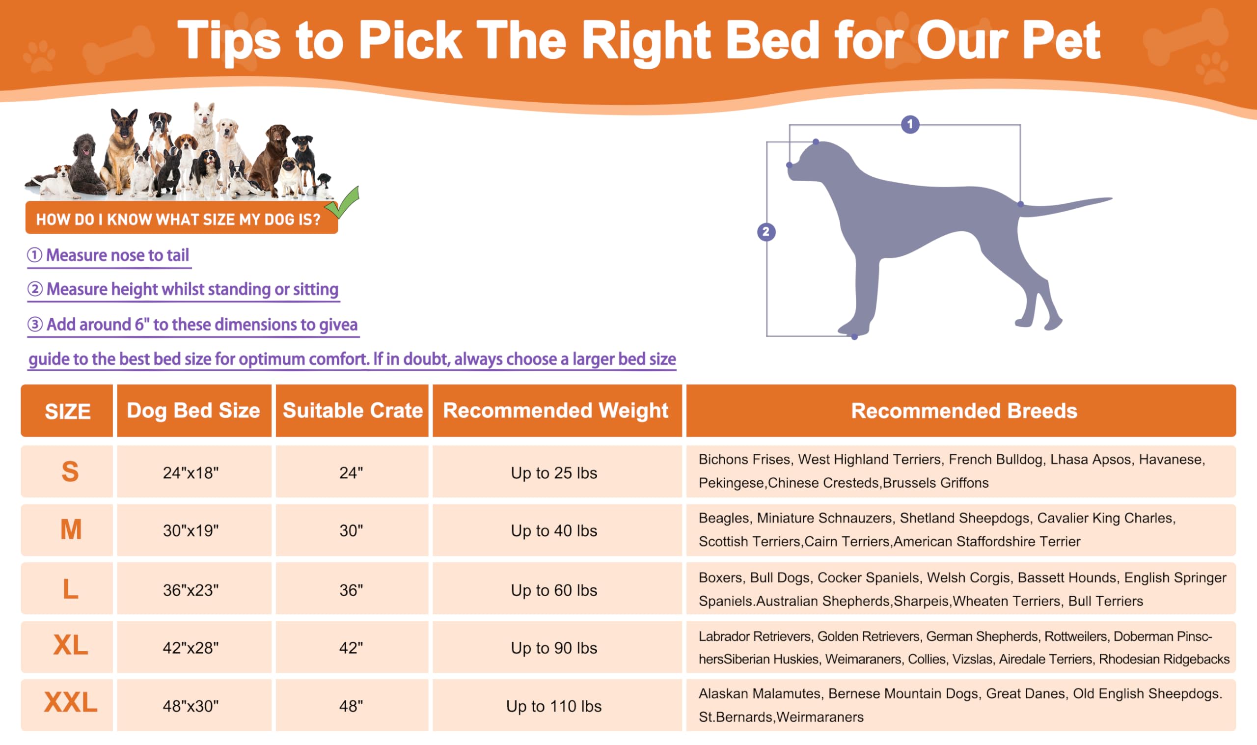 POCBLUE Deluxe Black Washable Dog Bed for Small Dogs, 24 x 17, Comfy Anti-Slip Crate Mat for Dogs Up to 25 lbs