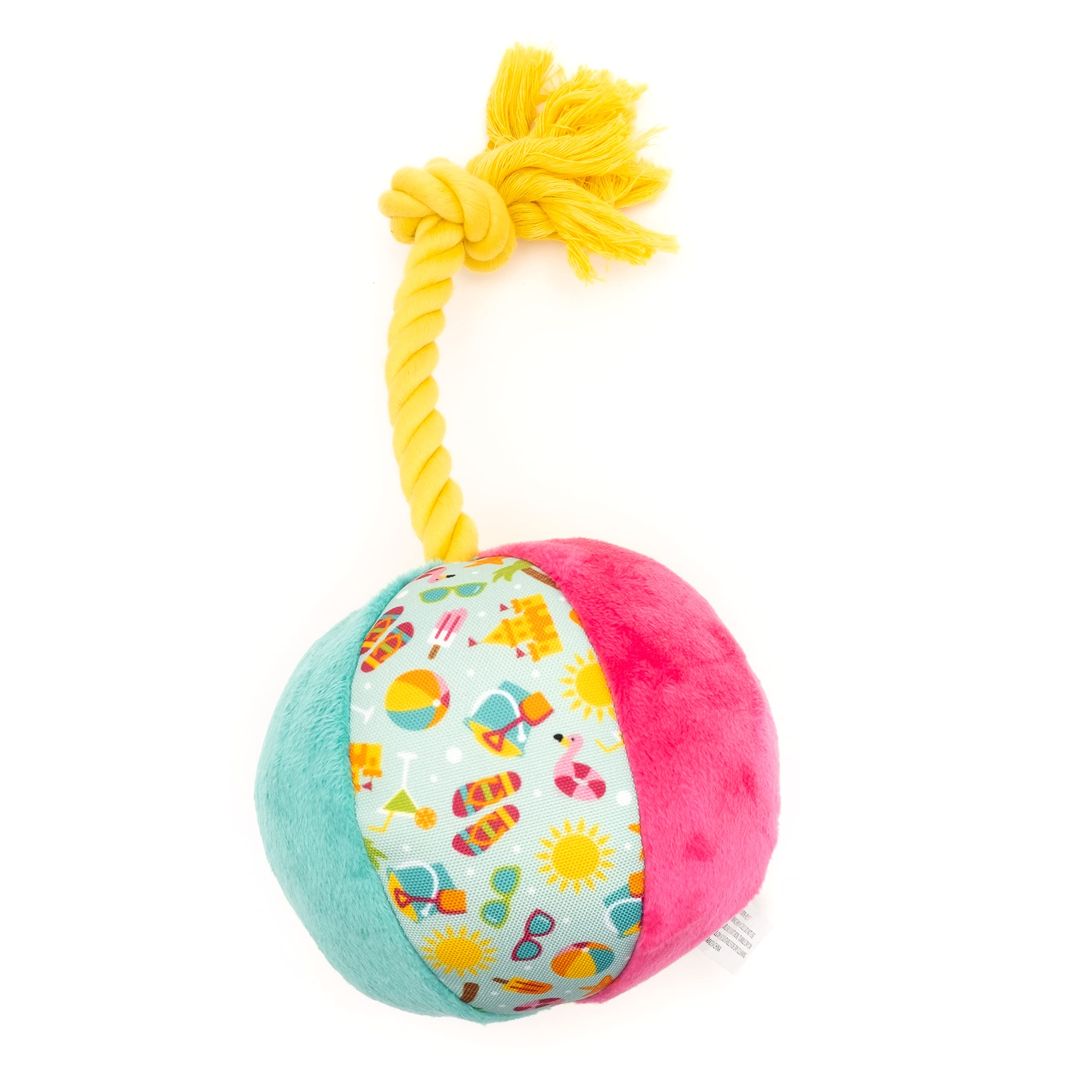 The Worthy Dog Life'S A Beach Durable Dog Toy – Heavy Duty Chew-Resistant Design With Multiple Squeakers And Non-Toxic Stuffing – For Hours Of Fun Outdoor And Indoor Play – Yellow