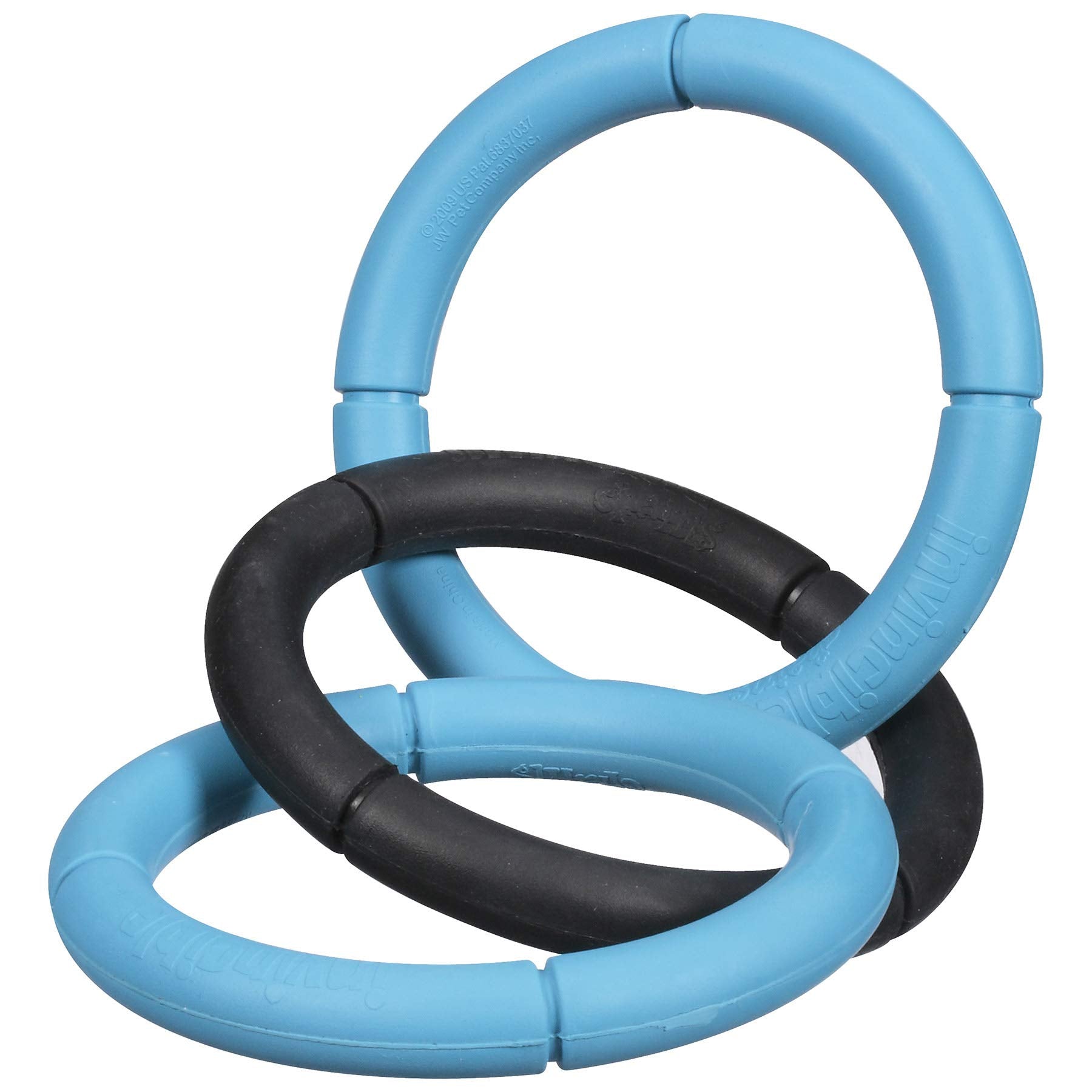 JW Pet Interactive Rubber Tug & Chew Toy for Dogs, Large, Multi-Color, Rubber, Model 43135