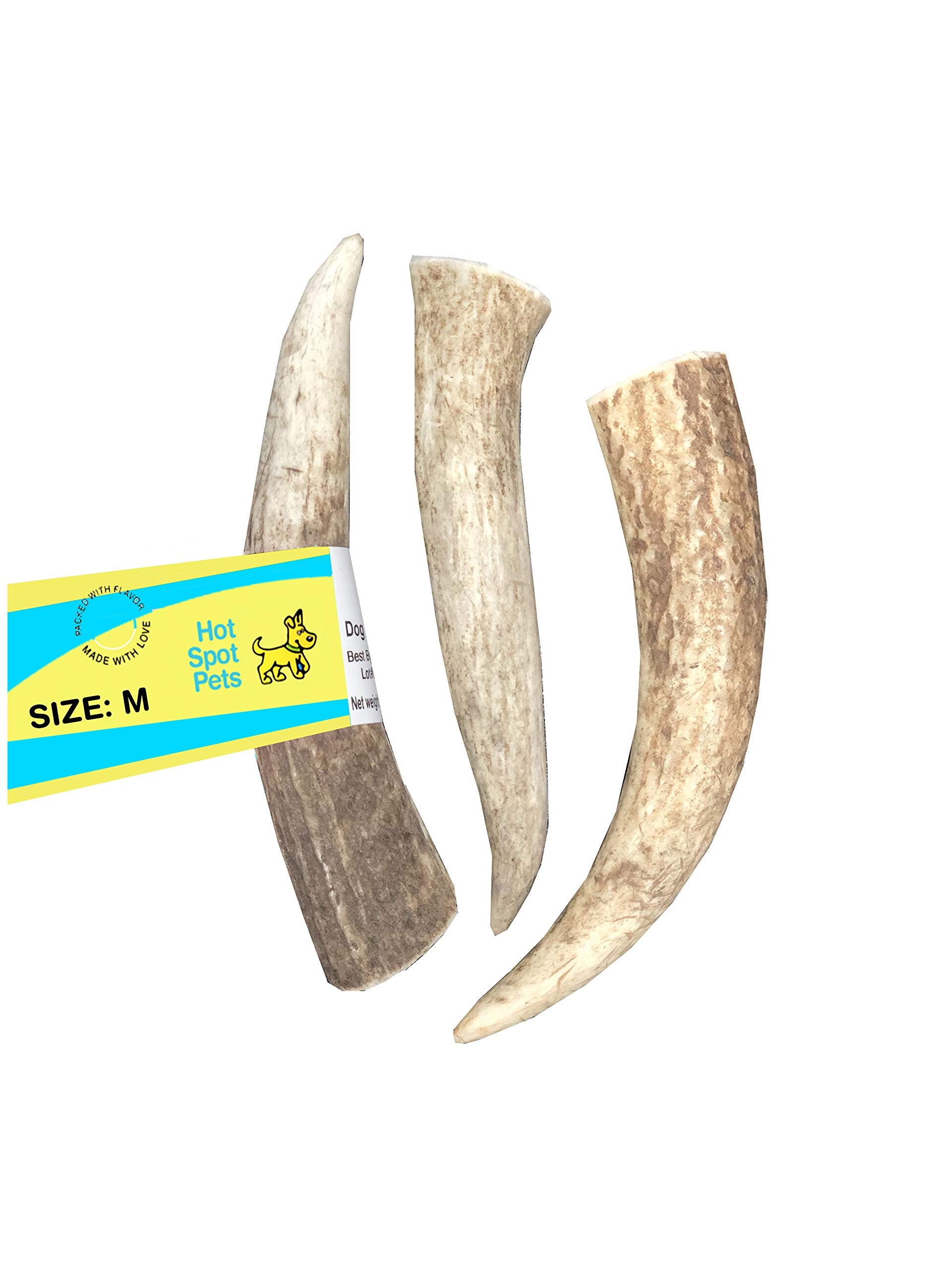 hotspot pets Antlers for Dogs, Naturally Shed Elk Antlers, All Natural Elk Antler Dog Chew Rawhide Alternative Made in USA - for