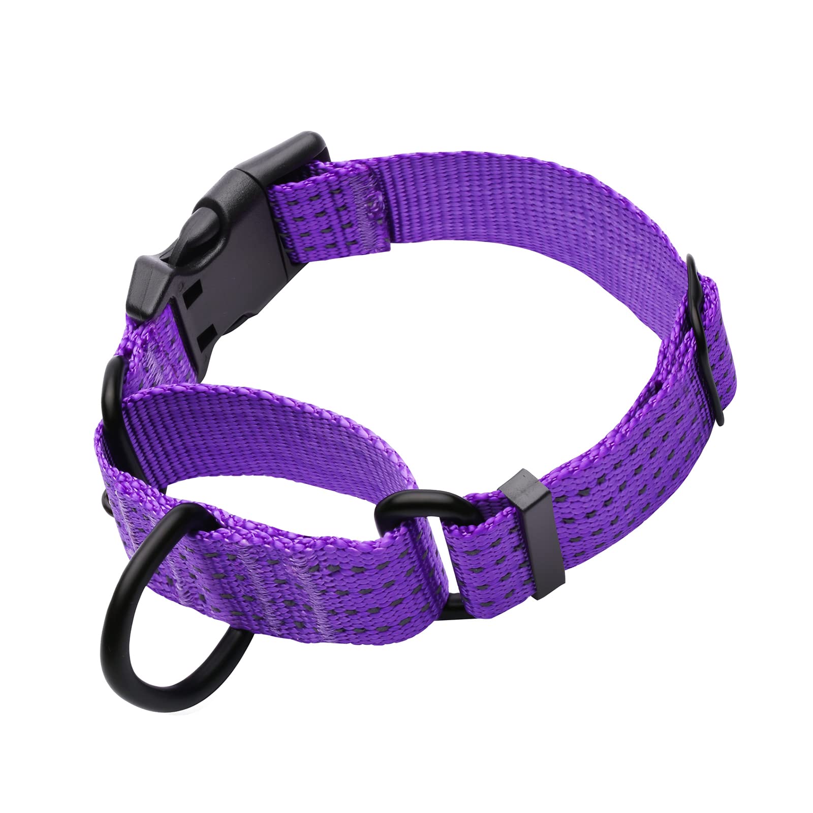LUCKYDC Martingale Collar for Training Dogs. Adjustable Reflective Dog Collars with Buckle- Prevents Slipping Out, for Medium La
