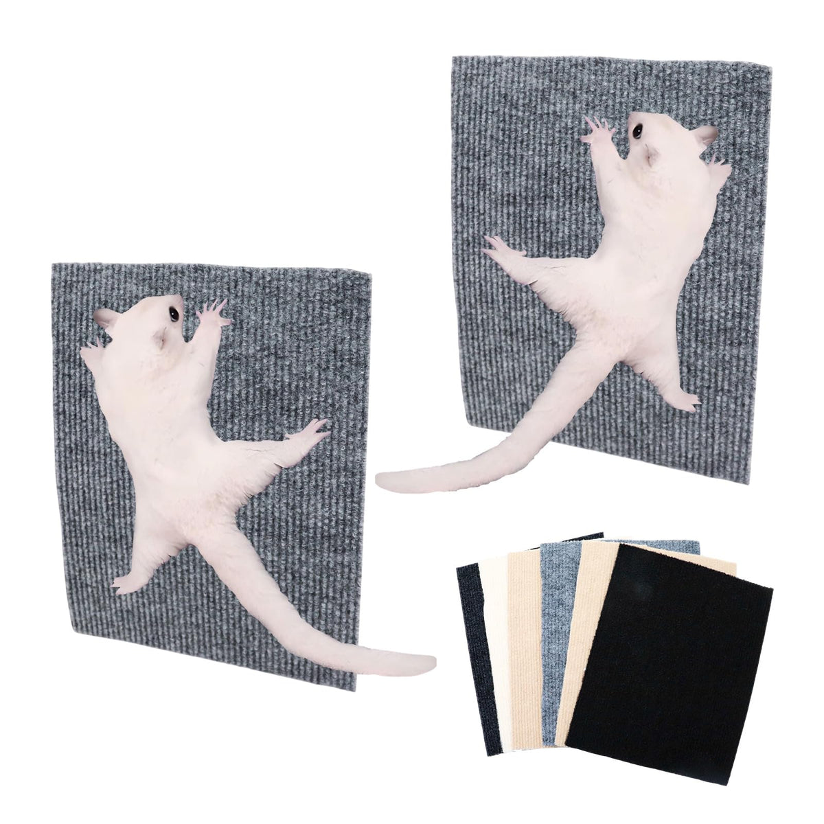 Sugar Glider Cage Accessories, 6 Pack Sugar Glider Climbing Felt Mat, Sugar Glider Toys, Sugar Glider Enrichment Toys For Sharpe