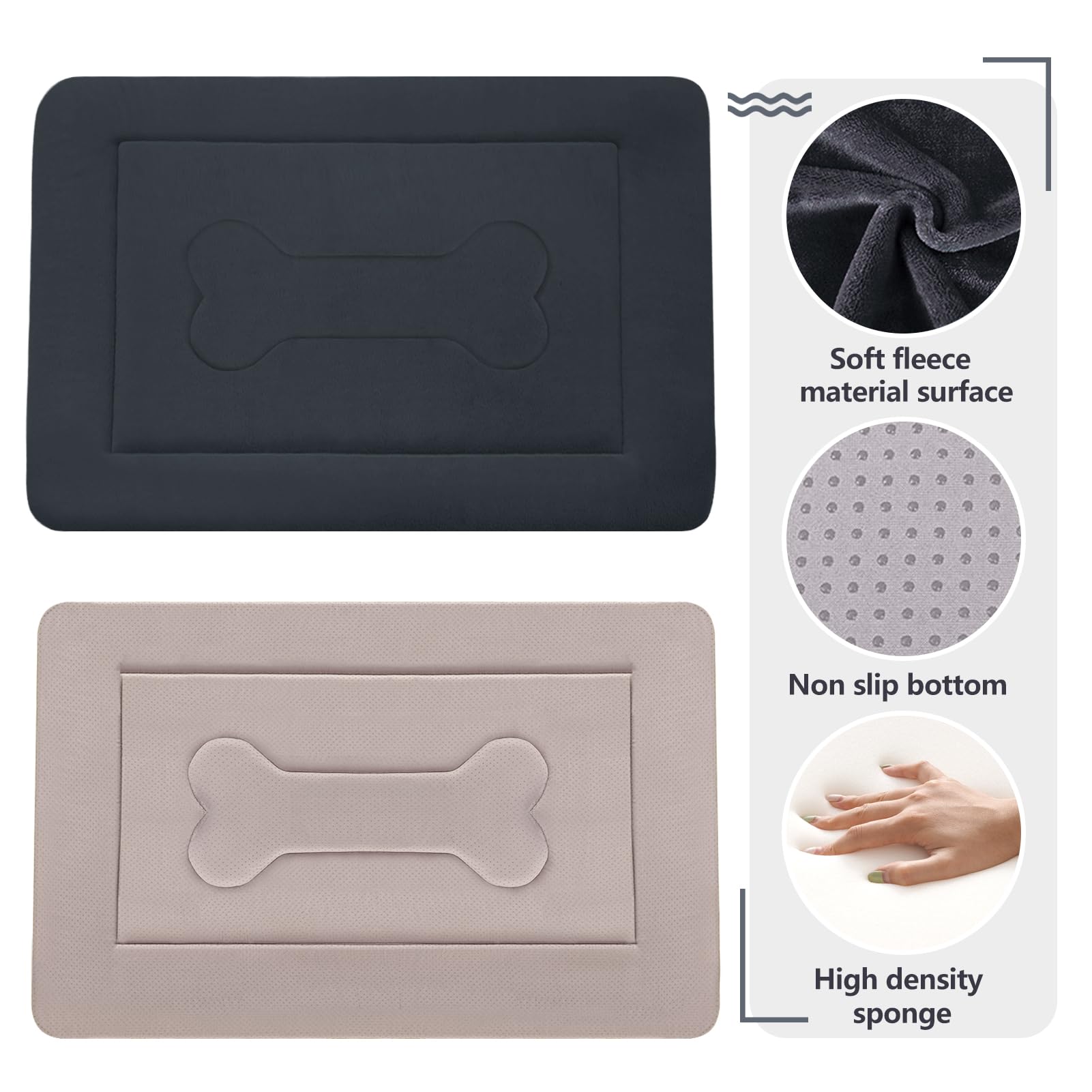 Joicyco Dog Bed Soft Dog Crate Pad Mat For Medium/Large Dogs 36 In Non-Slip Bottom Washable Dog Sleeping Mattress Pet Beds Cat B