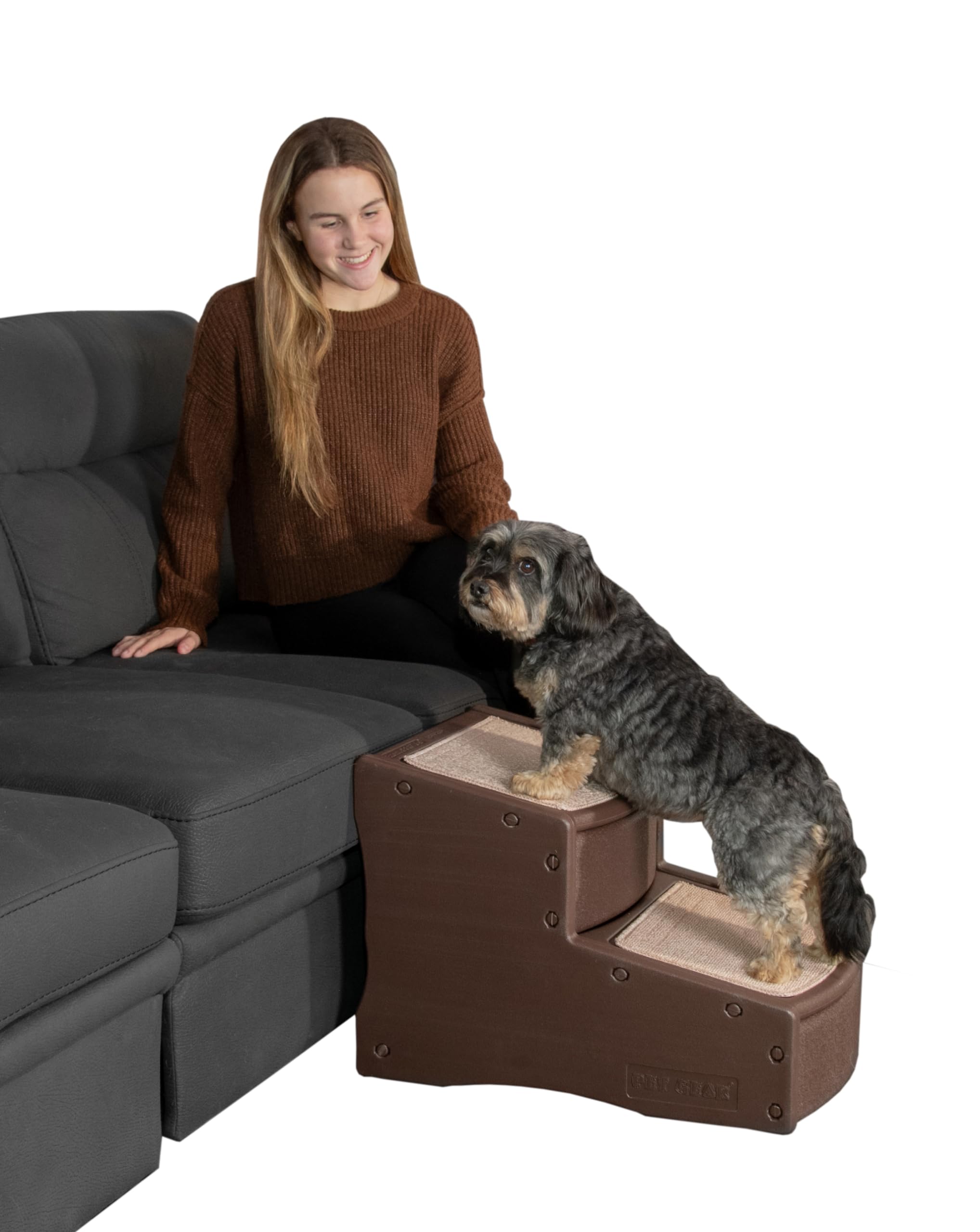 Pet Gear Easy Step Ii Extra Wide Pet Stairs, 2 Step For Dogs/Cats Up To 200 Pounds, Removable/Washable Carpet, Easy Assembly (No Tools Required), 3 Colors