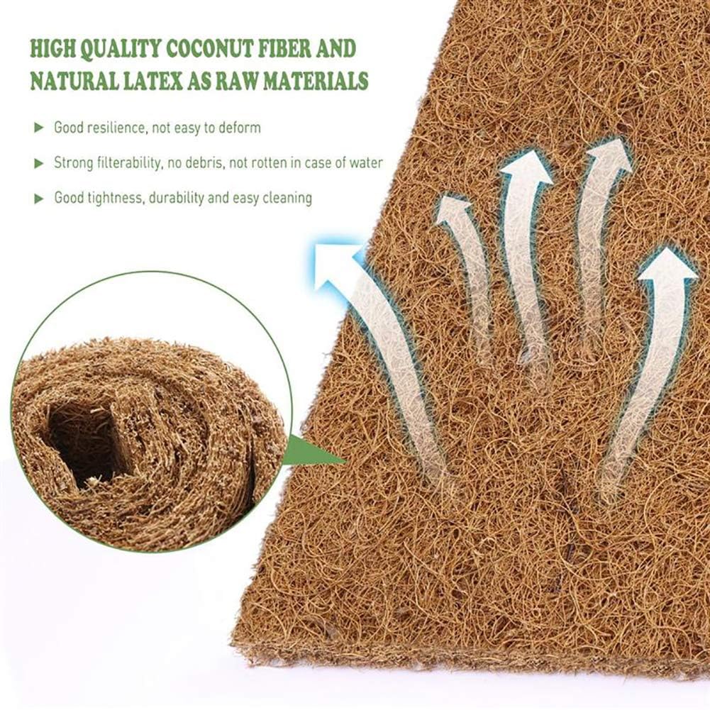 Pivby 2 Pcs Reptile Carpet, Natural Coco Coir Mat (19.6' X 11.7'), Coconut Fiber Substrate Pet Terrarium Liner For Bearded Dragon Tortoise Habitat Lizards Turtles Snakes Iguana Hermit Crab