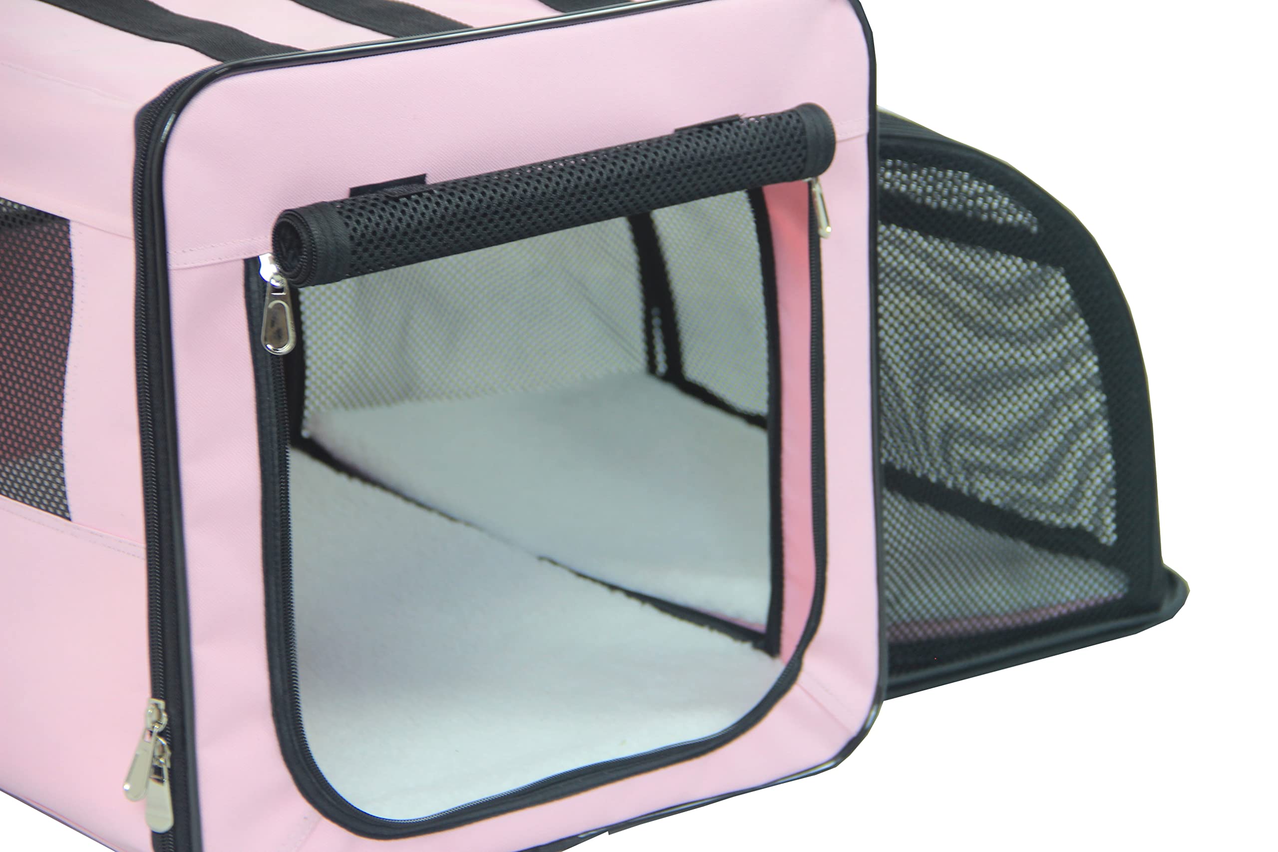 Pet Life Capacious Dual-Expandable Wire Folding Lightweight Collapsible Travel Pet Dog Crate(D0102H703V7.)