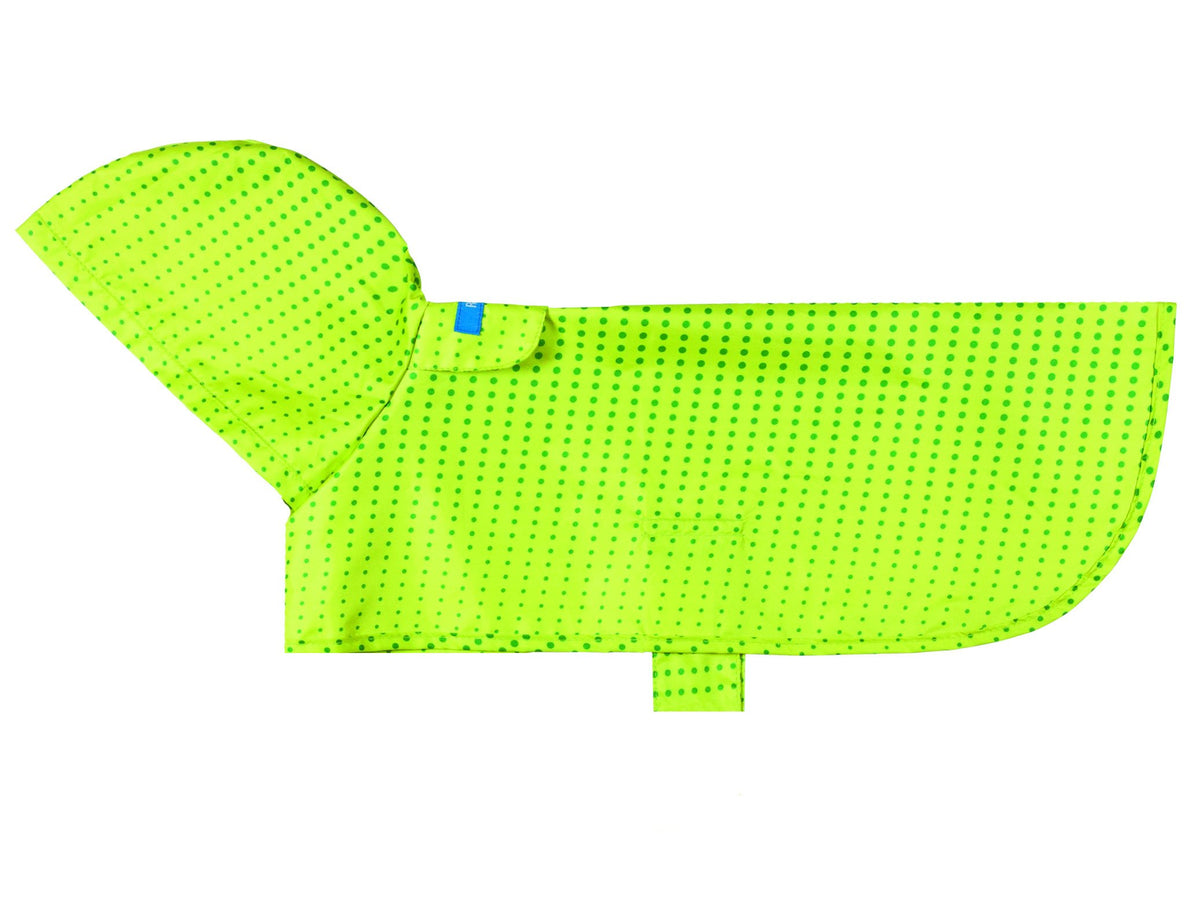 Rc Pet Products Packable Dog Rain Poncho, Xx-Large, Lime Halftone