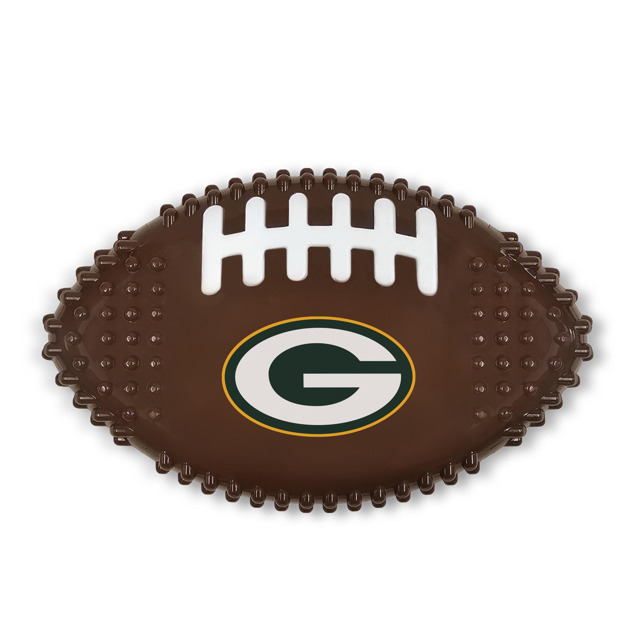 Nfl Green Bay Packers Mega- Chew Hard Nylon Bacon-Flavored Dog Bone Football Chew Toy Interactive Tasty Fun Dog Chewy Toys Indes