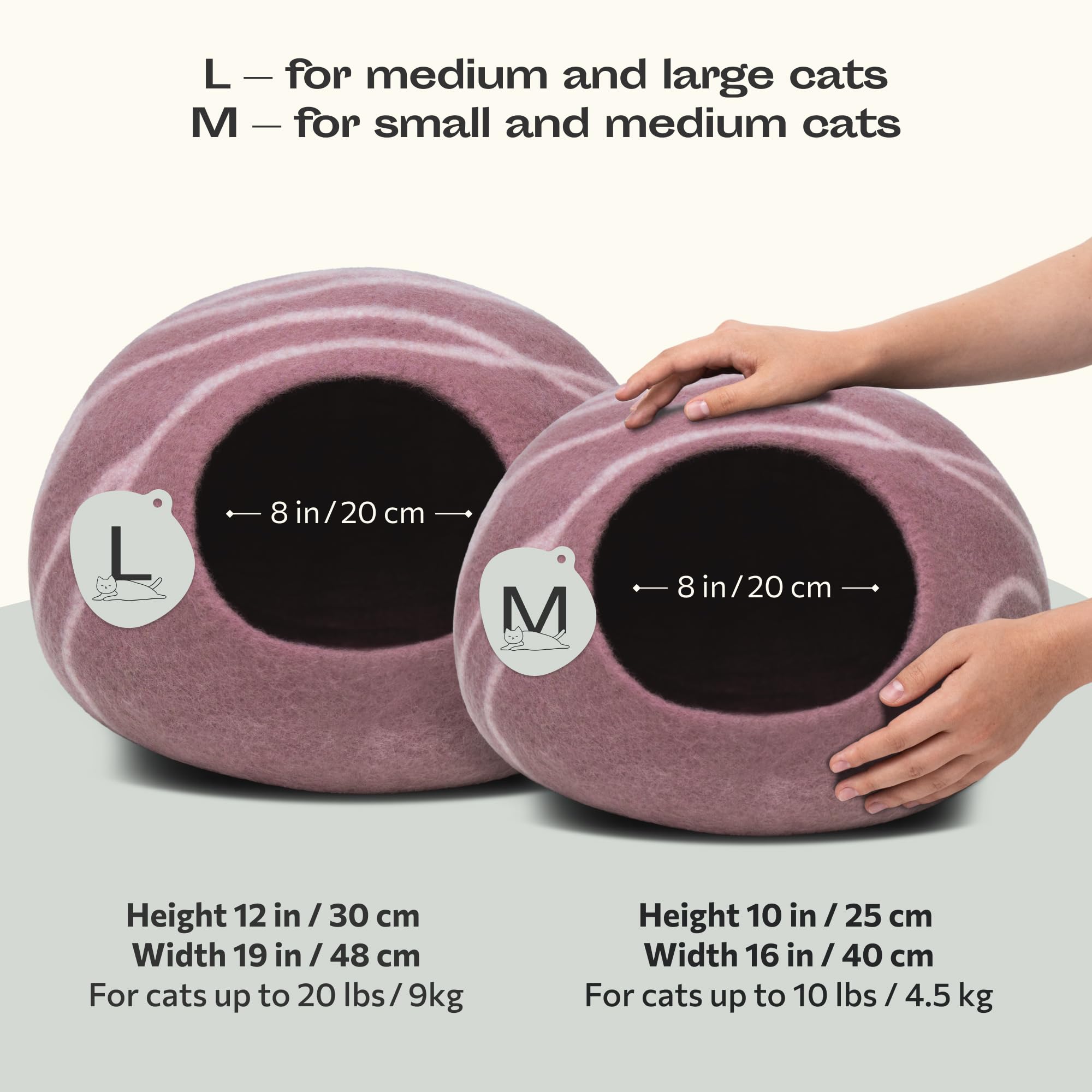 Meowfia Cat Enclosure - Premium Felt Cat Enclosure For Indoor Cats, Handmade 100% Merino Wool