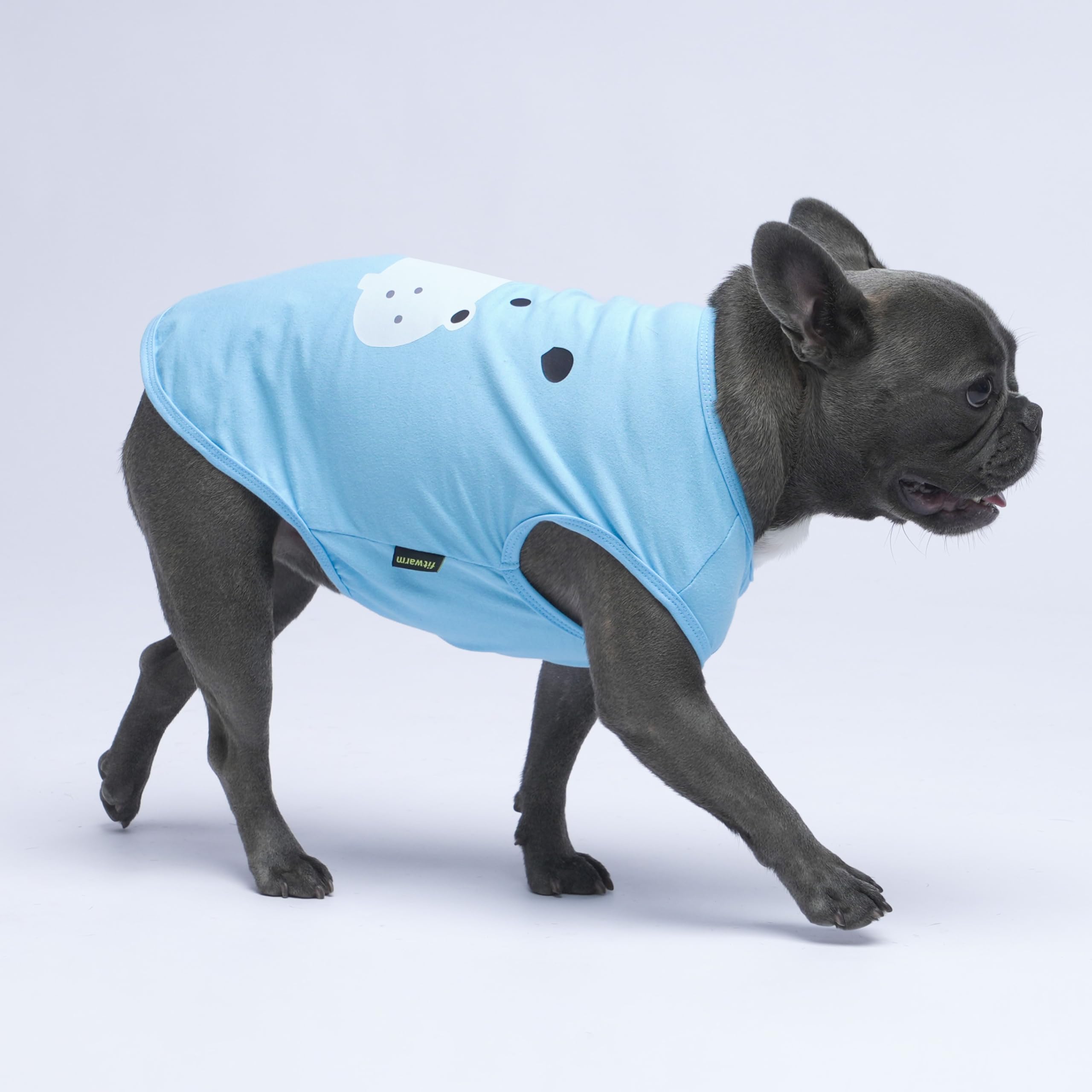 Fitwarm 3 Pack Hippo Sheep Koala Dog Shirt, Summer Clothes For Small Dogs Boy Girls, Funny Pet Outfit, Black, White, Gray, Blue,