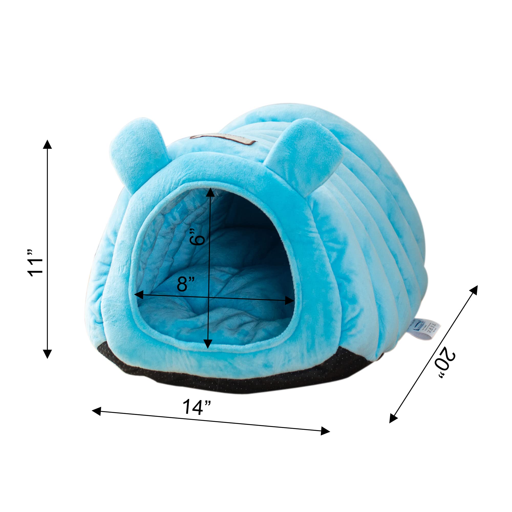 Armarkat Cat Bed Model C90CTL Tube Shape, Sky Blue