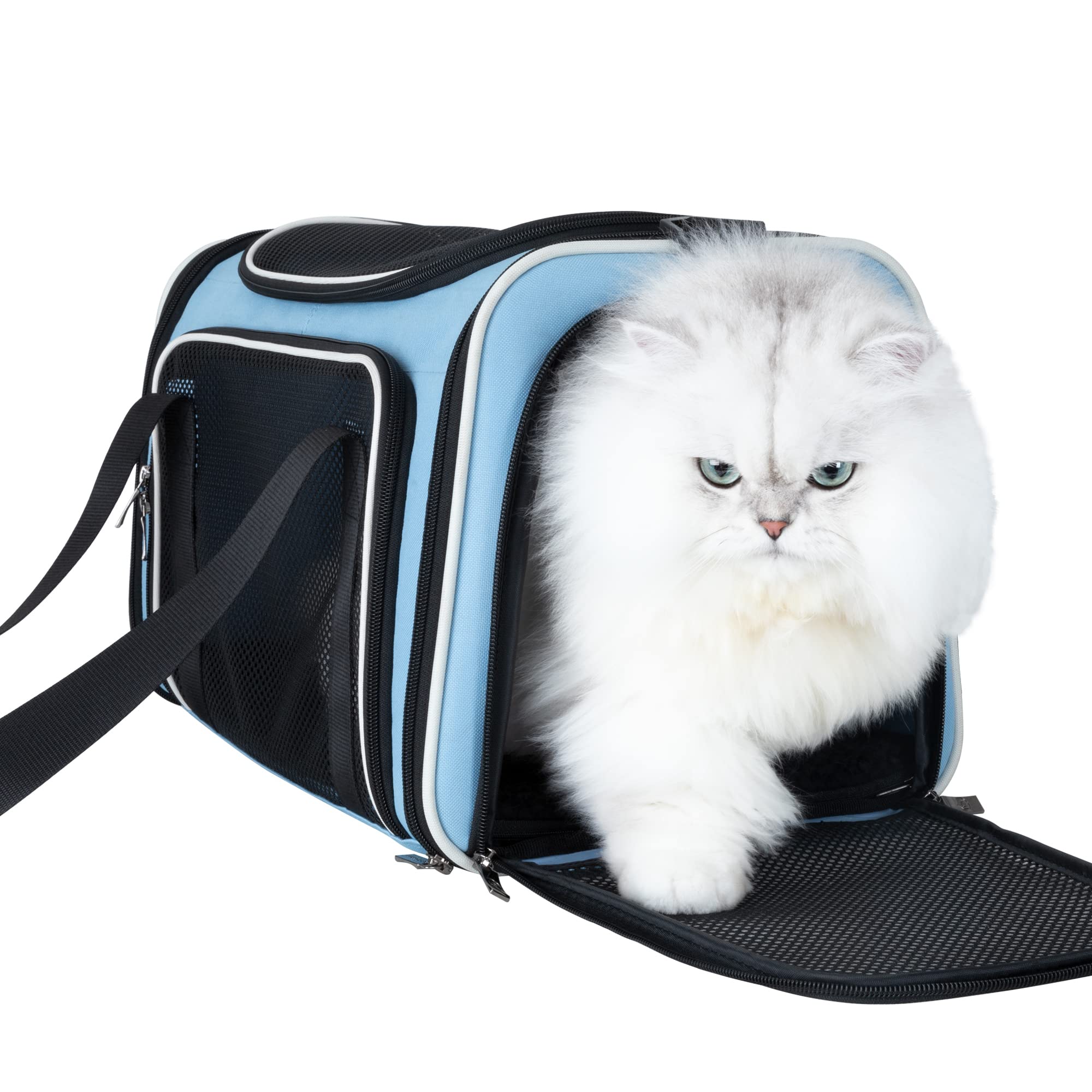 Petisfam Pet Carrier Bag For Medium Cats And Puppy. Tsa Airlined Approced. Easy Vet Visit, Airline Approved, Top Loading, Easy S