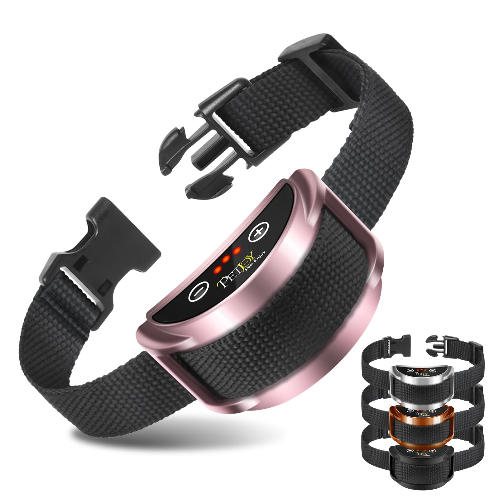 Petjoy Anti Bark Collar For Medium & Large Dogs - Dog Bark Control Collar With Beep & Shock - 5 Adjustable Sensitivity Levels (P