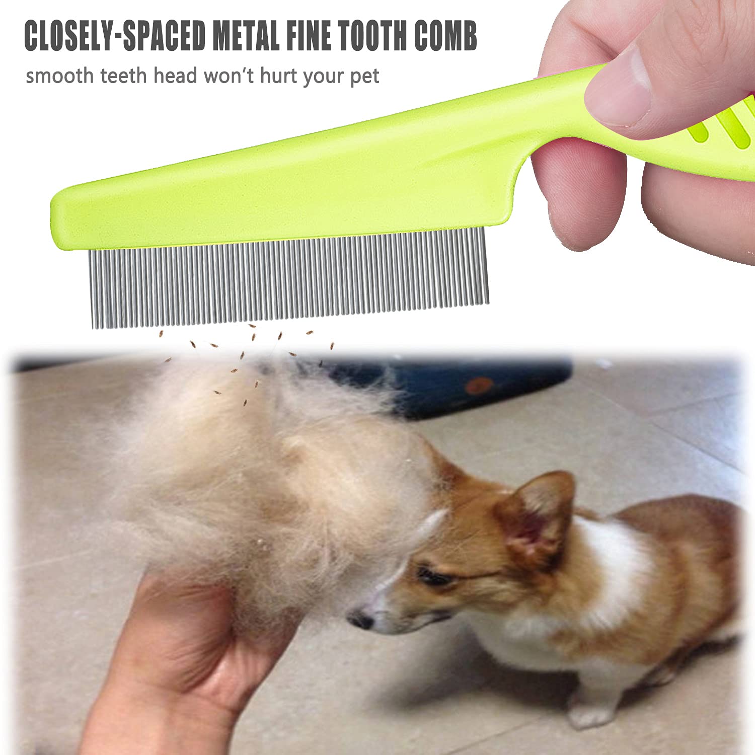 Cat Comb Dog Comb Fine Tooth Comb Pet Comb Grooming Set For Grooming And Removing Dandruff Flakes Remove Float Hair Tear Marks (