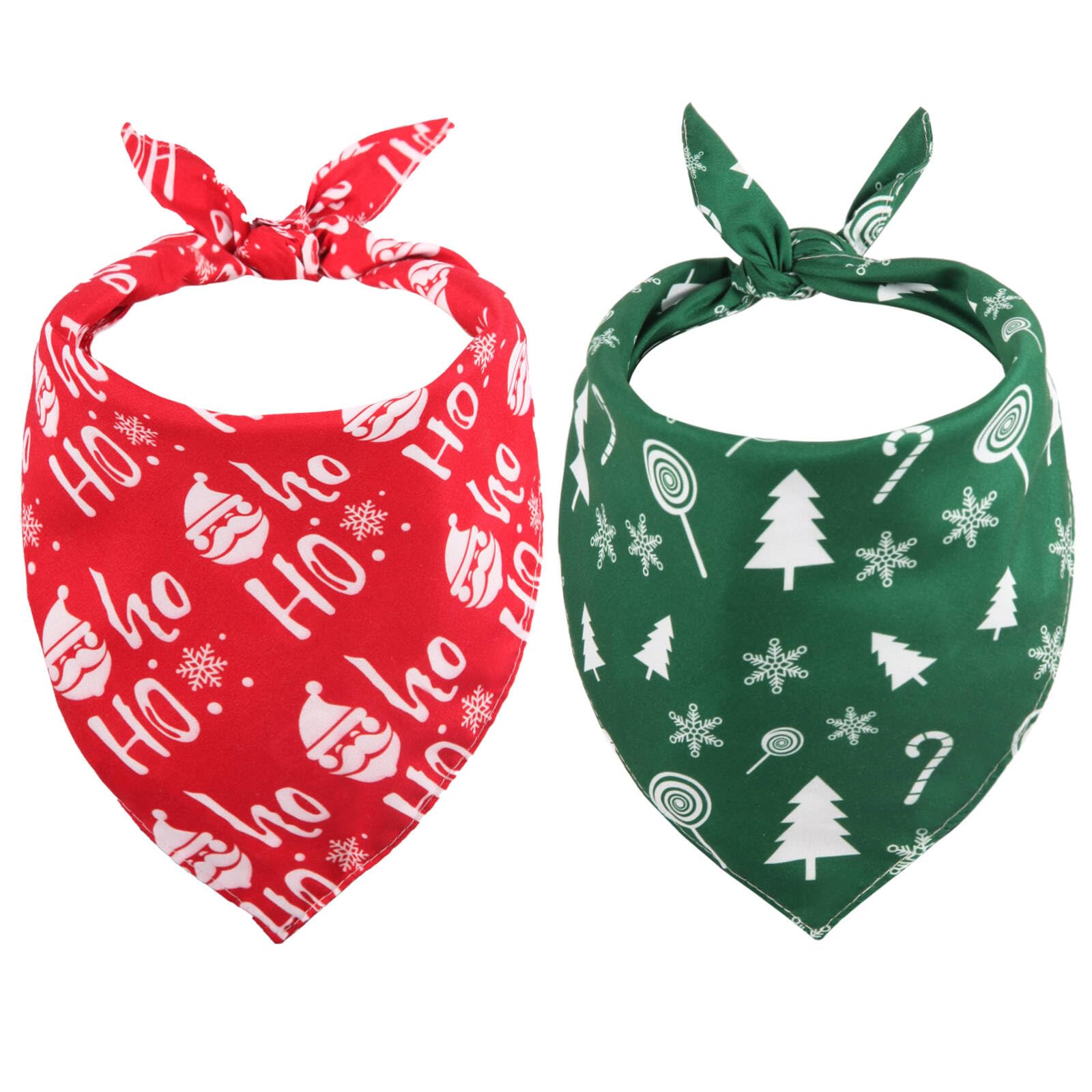 Gofshy 2 Pack Christmas Dog Bandanas, For Dog, Pet Scarf For Boy Girl, Holiday Bandana Bibs Handkerchief For Medium Large Dogs