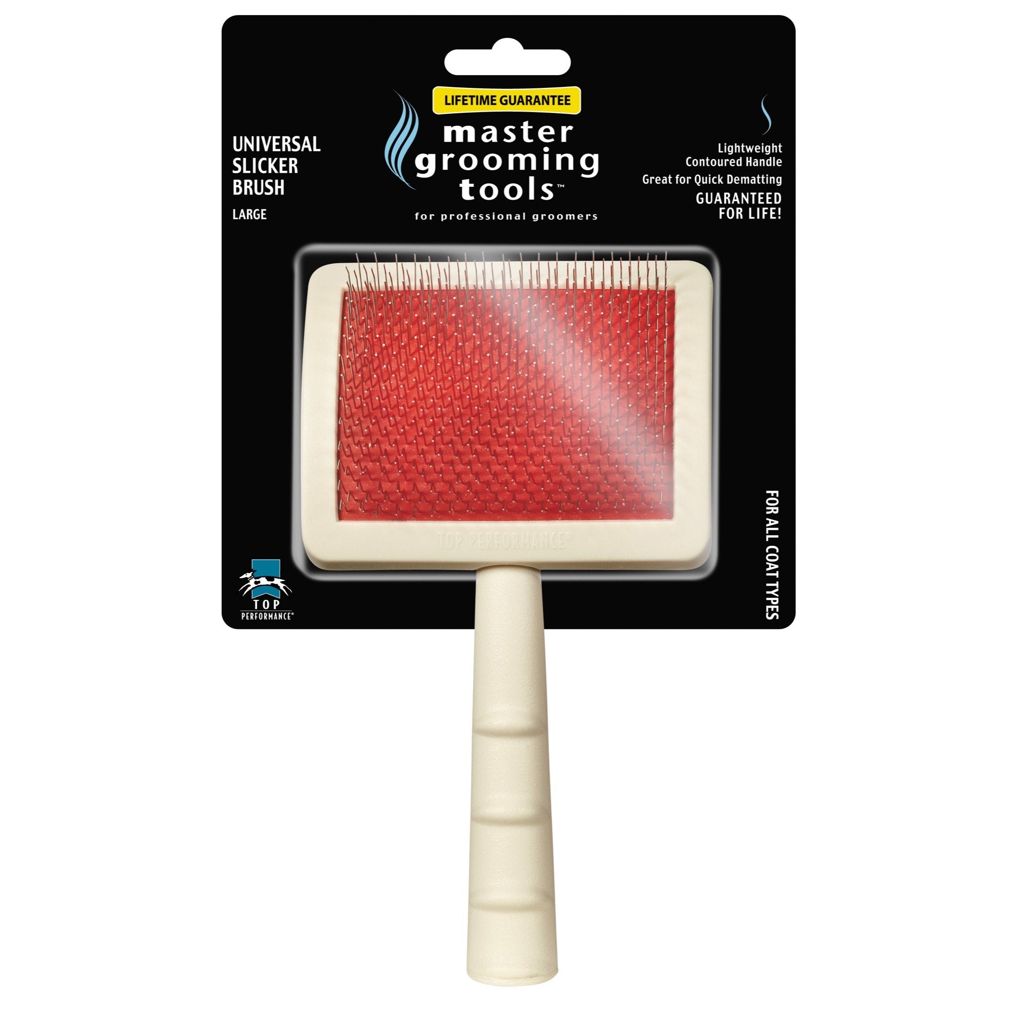 Master Grooming Tools Universal Pet Large Slicker Brush, White