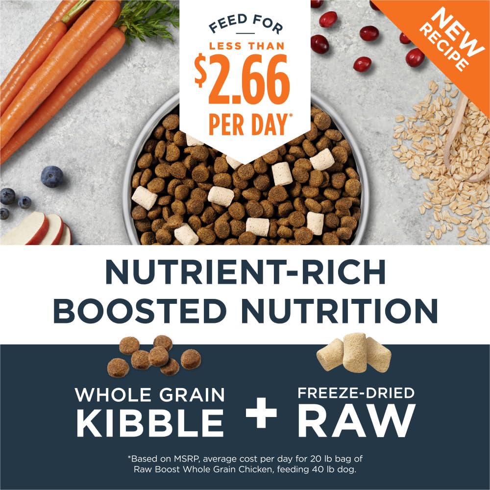 Instinct Raw Boost Whole Grain Chicken & Brown Rice Dry Dog Food, 20 lb. Bag