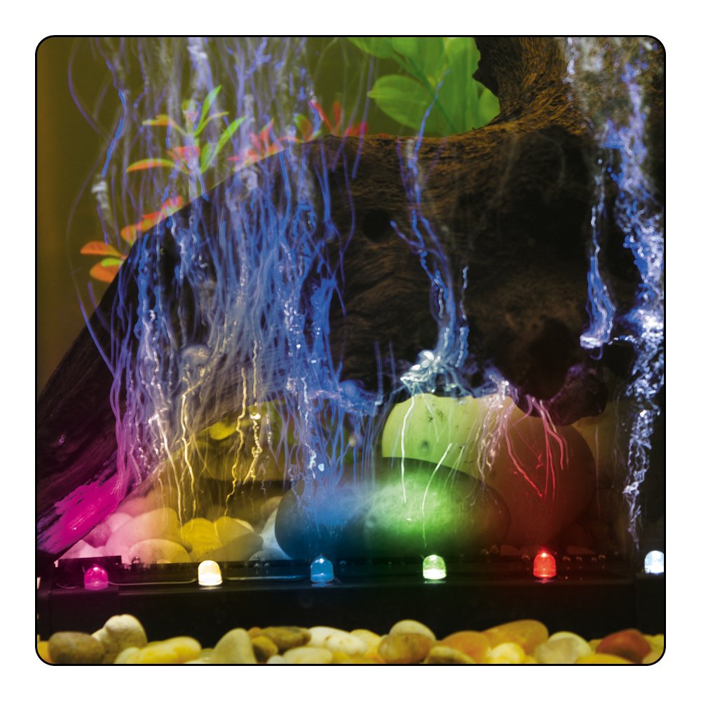 Viaaqua 6In 1.8 Watt Slow Color Changing Led Light & Airstone